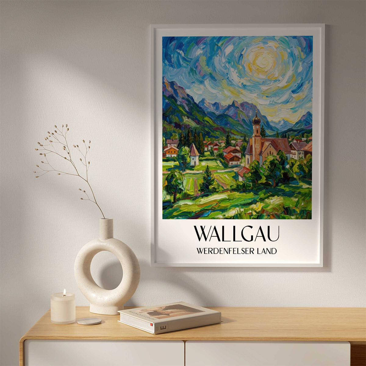 wallgau-werdenfelser-land-deutschland-poster-oil-painting-oelgemaelde