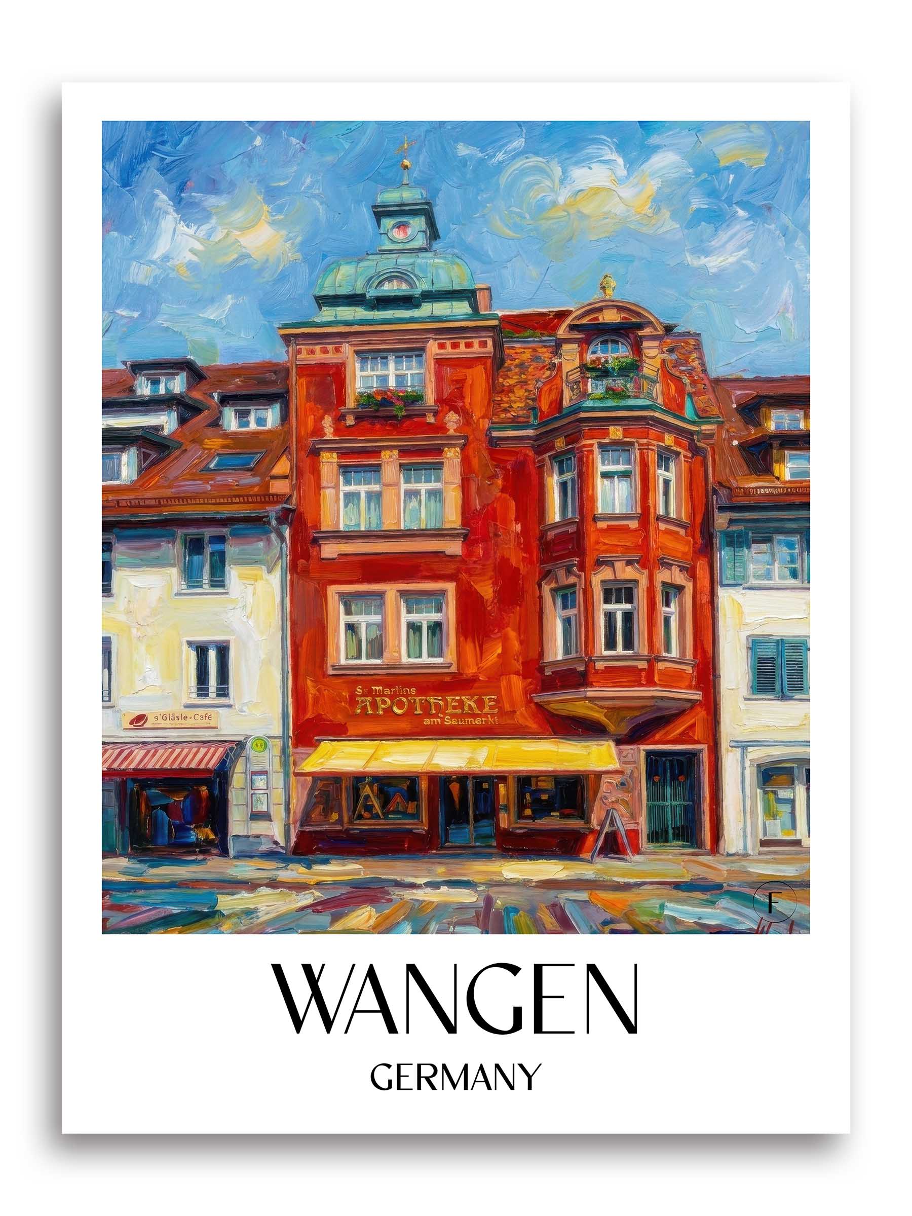 Wangen Poster - Allgäu - Deutschland Kunstdruck - Ölgemälde von A4 bis A1 - favplace