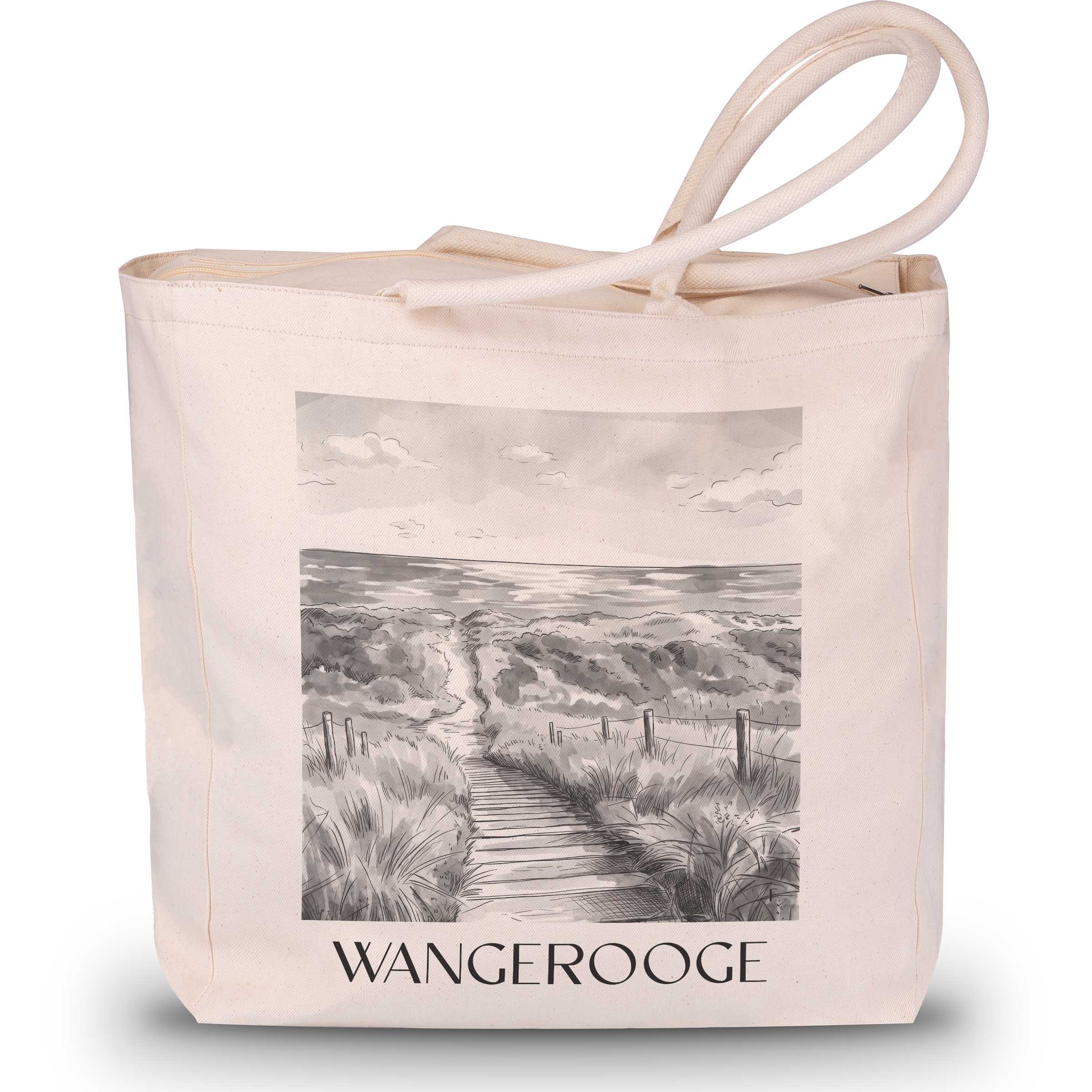 wangerooge-deutschland-einkaufstasche-aquarell-schwarz-weiss