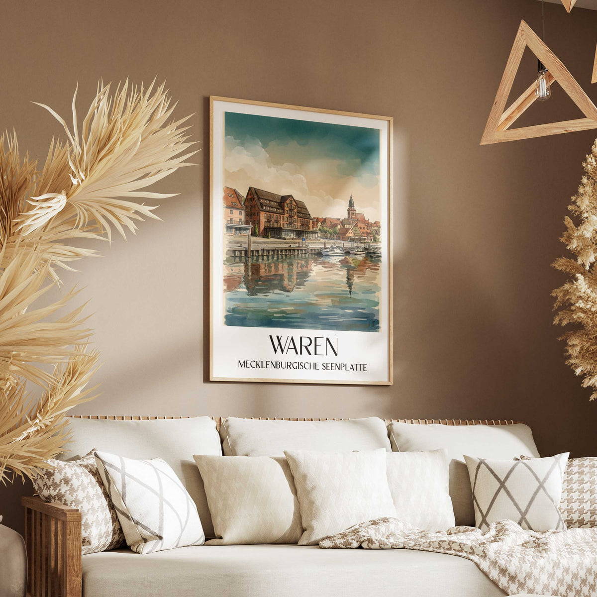 waren--mecklenburgische-seenplatte-deutschland-poster-aquarell