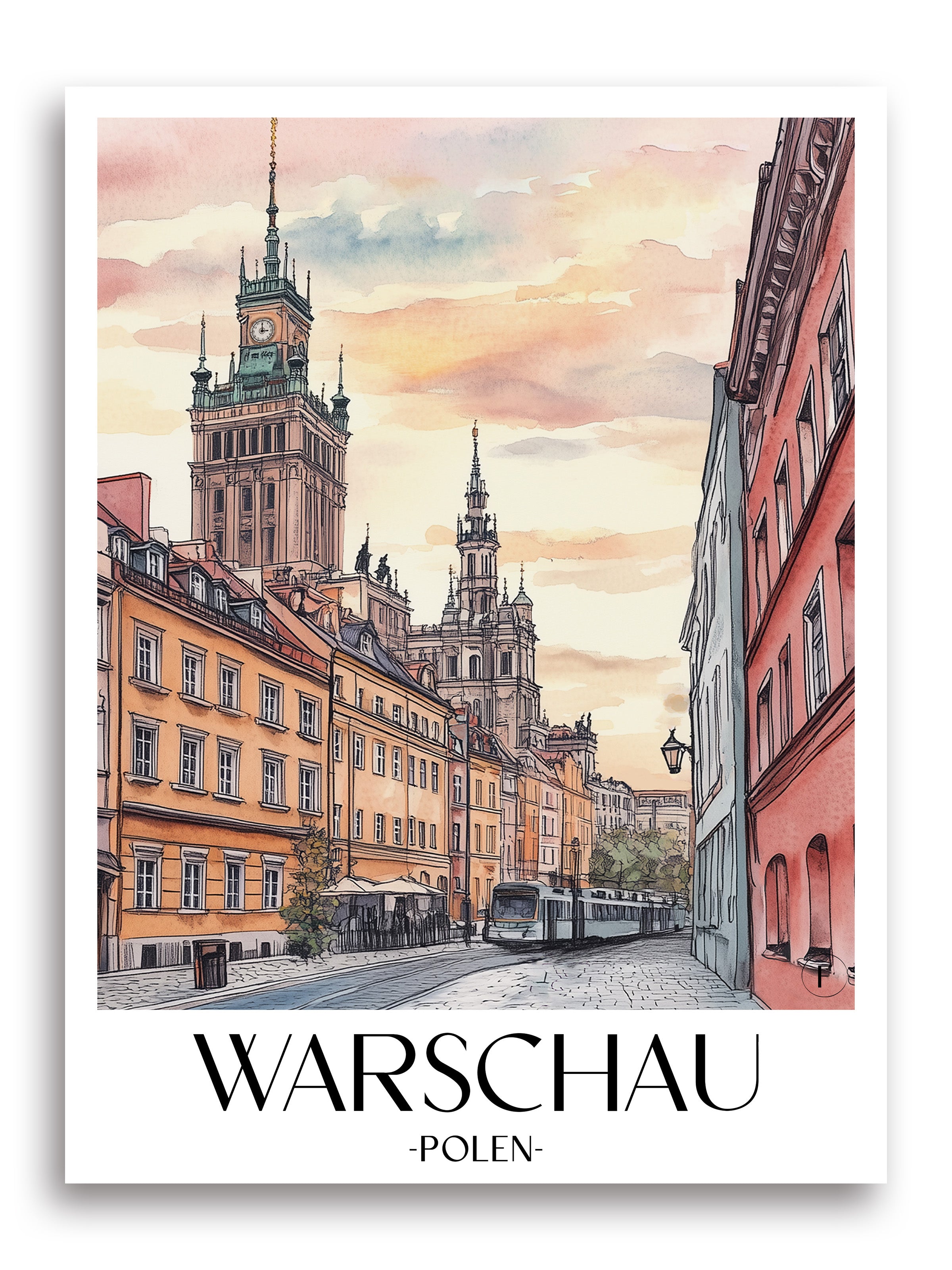 warschau-polen-poster-aquarell
