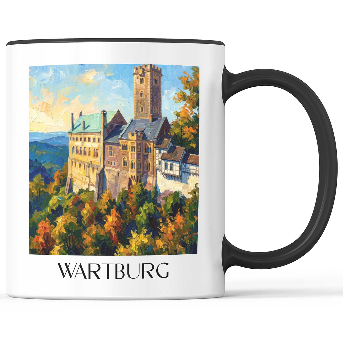 wartburg-thüringer-wald-deutschland-kaffeebecher-oil-painting-oelgemaelde
