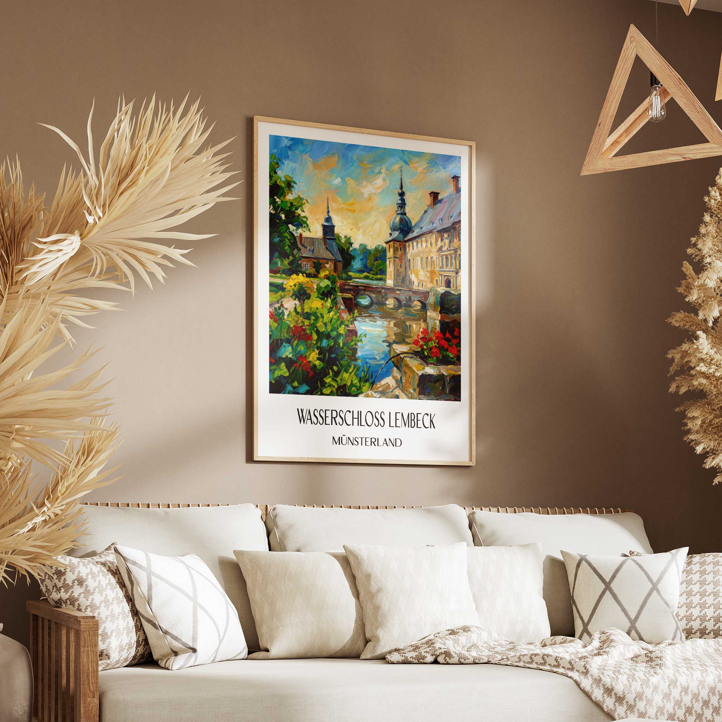 wasserschloss-lembeck-münsterland-deutschland-poster-oil-painting-oelgemaelde