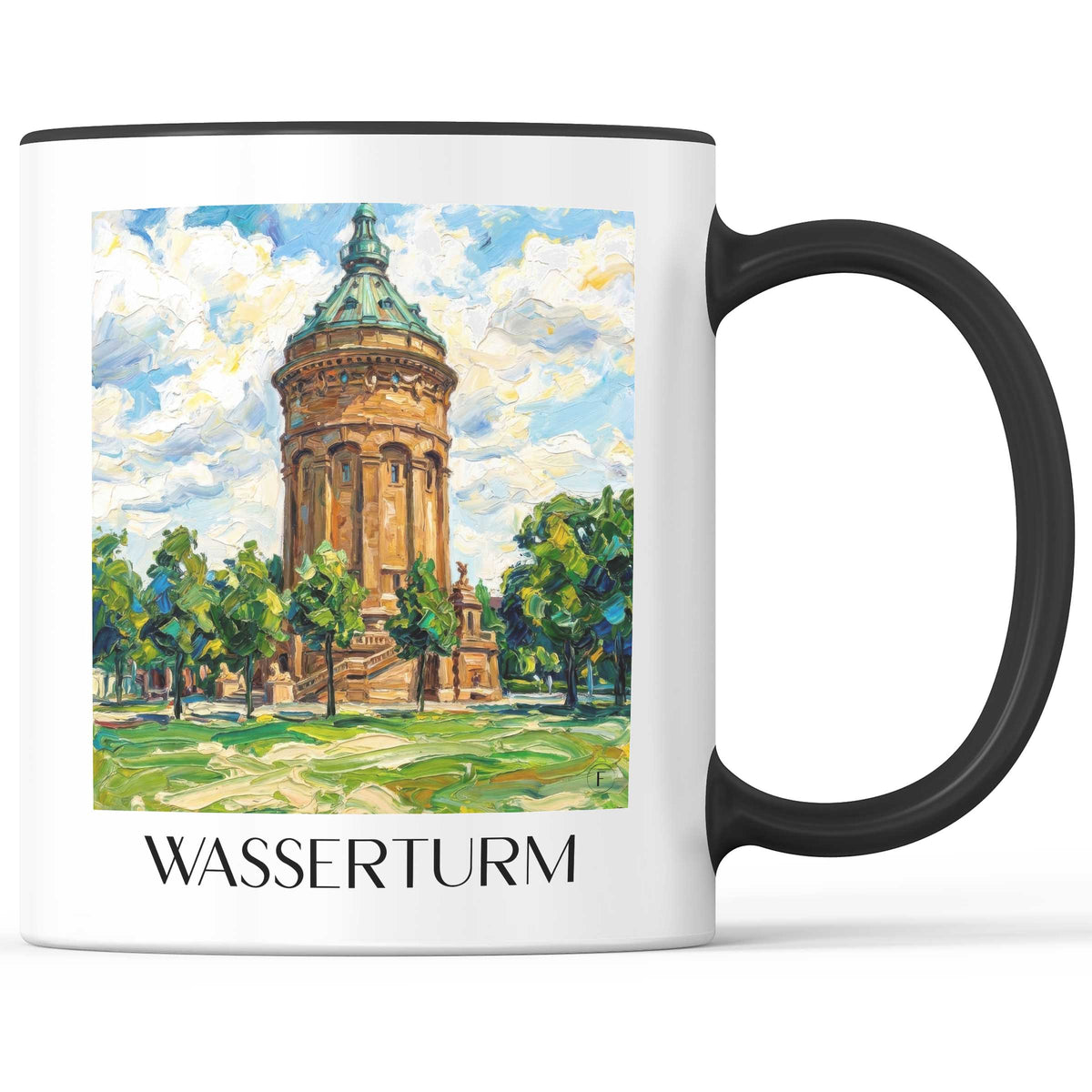 wasserturm-mannheim-deutschland-kaffeebecher-oil-painting-oelgemaelde
