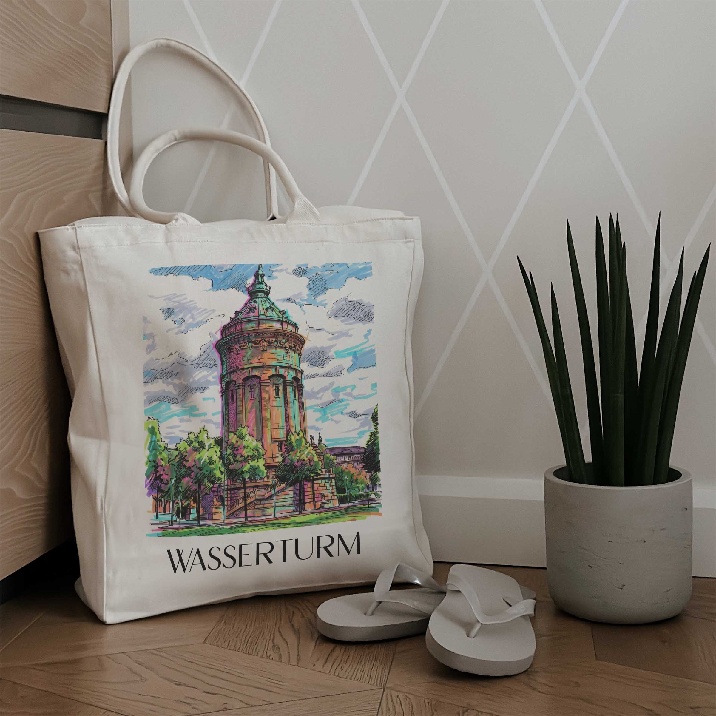wasserturm-mannheim-deutschland-einkaufstasche-graffiti