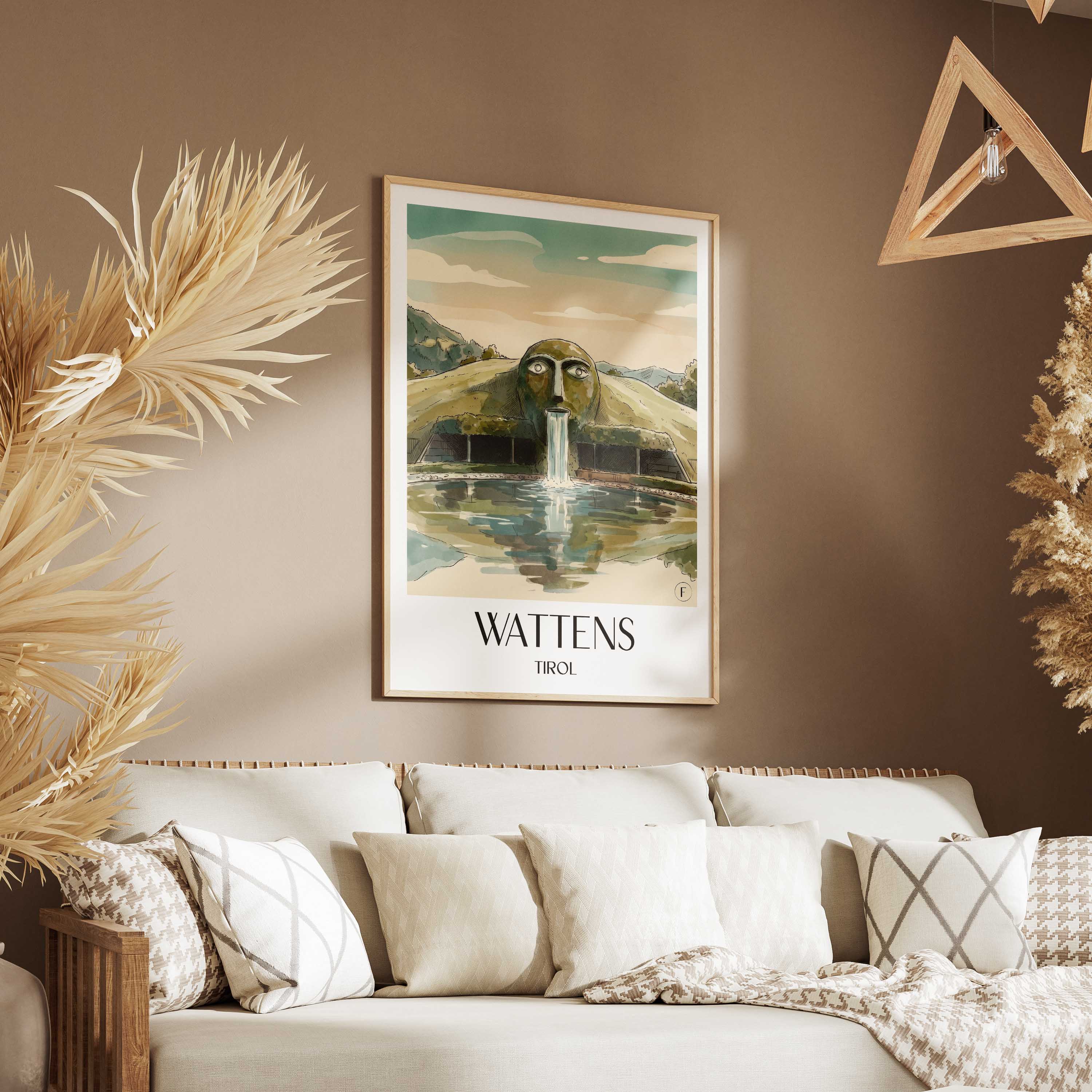 wattens-tirol-österreich-poster-aquarell