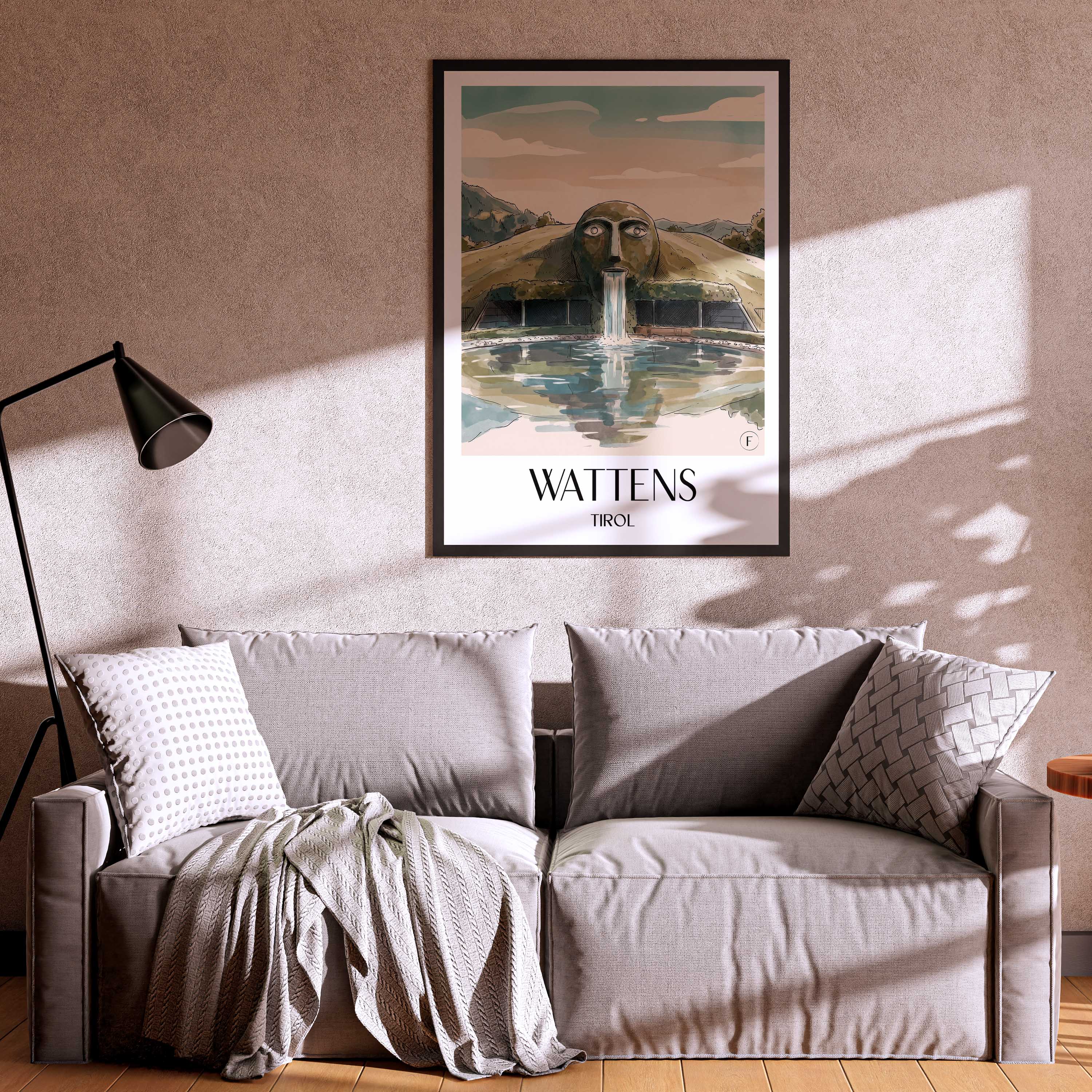wattens-tirol-österreich-poster-aquarell