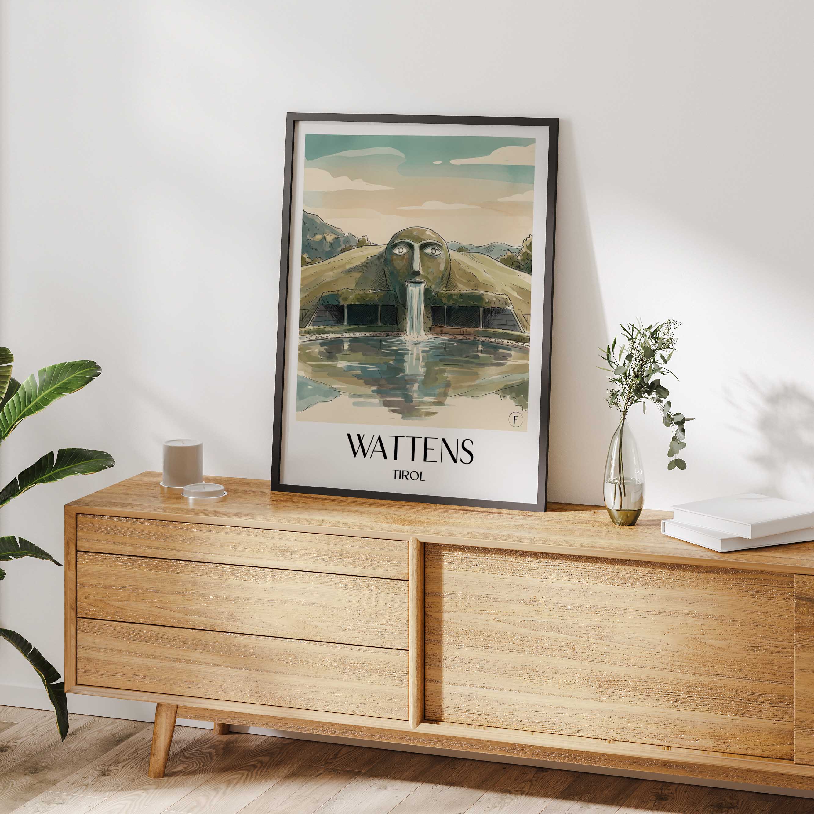 wattens-tirol-österreich-poster-aquarell