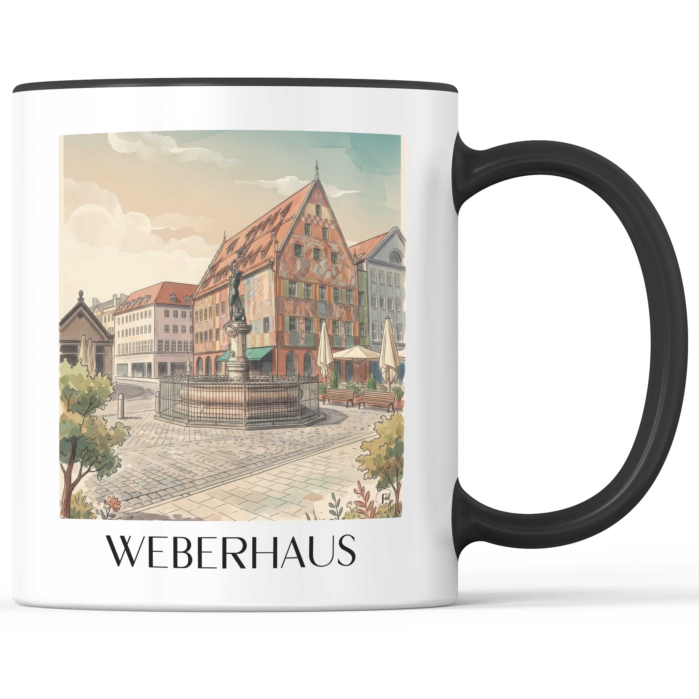 weberhaus-augsburg-deutschland-kaffeebecher-aquarell