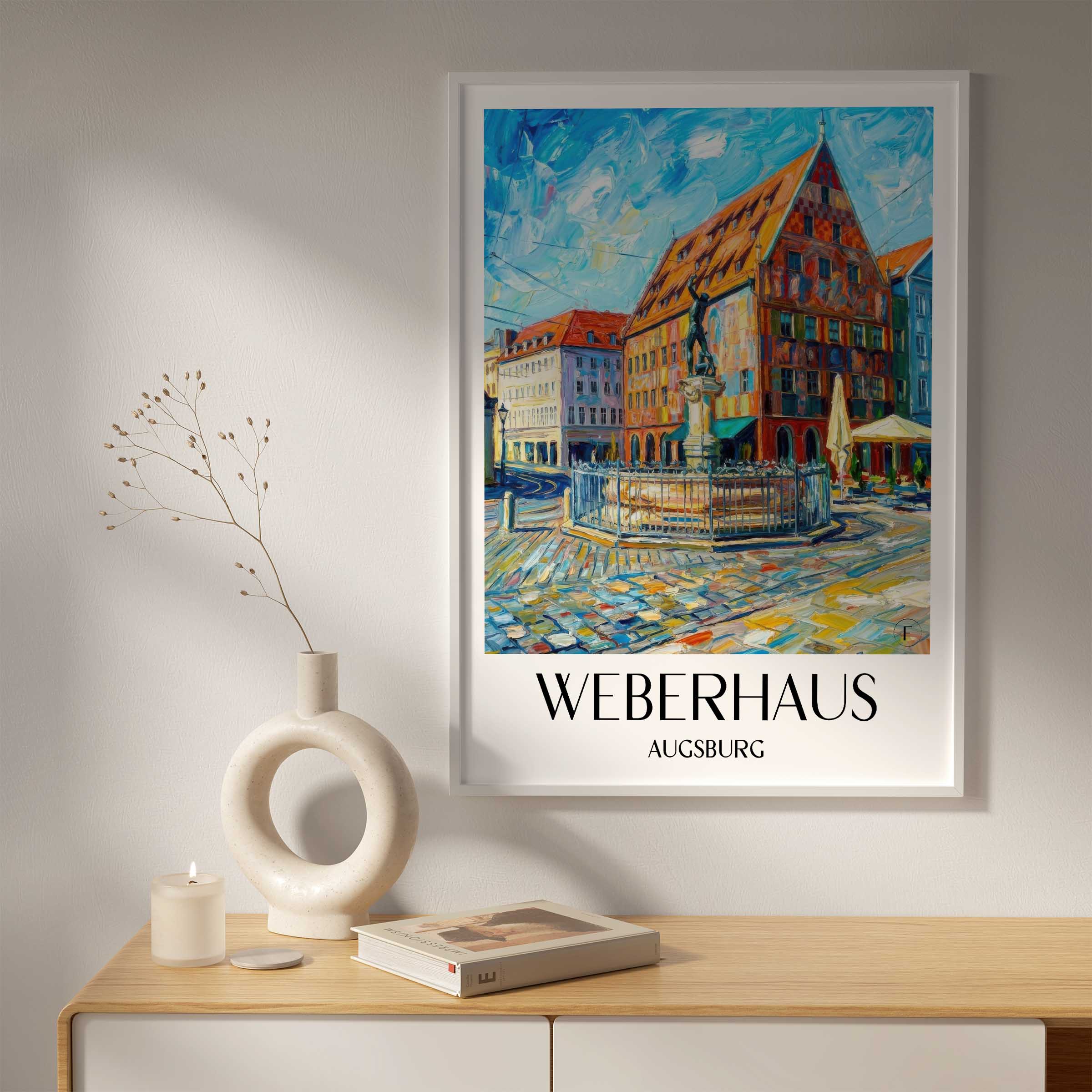 weberhaus-augsburg-deutschland-poster-oil-painting-oelgemaelde
