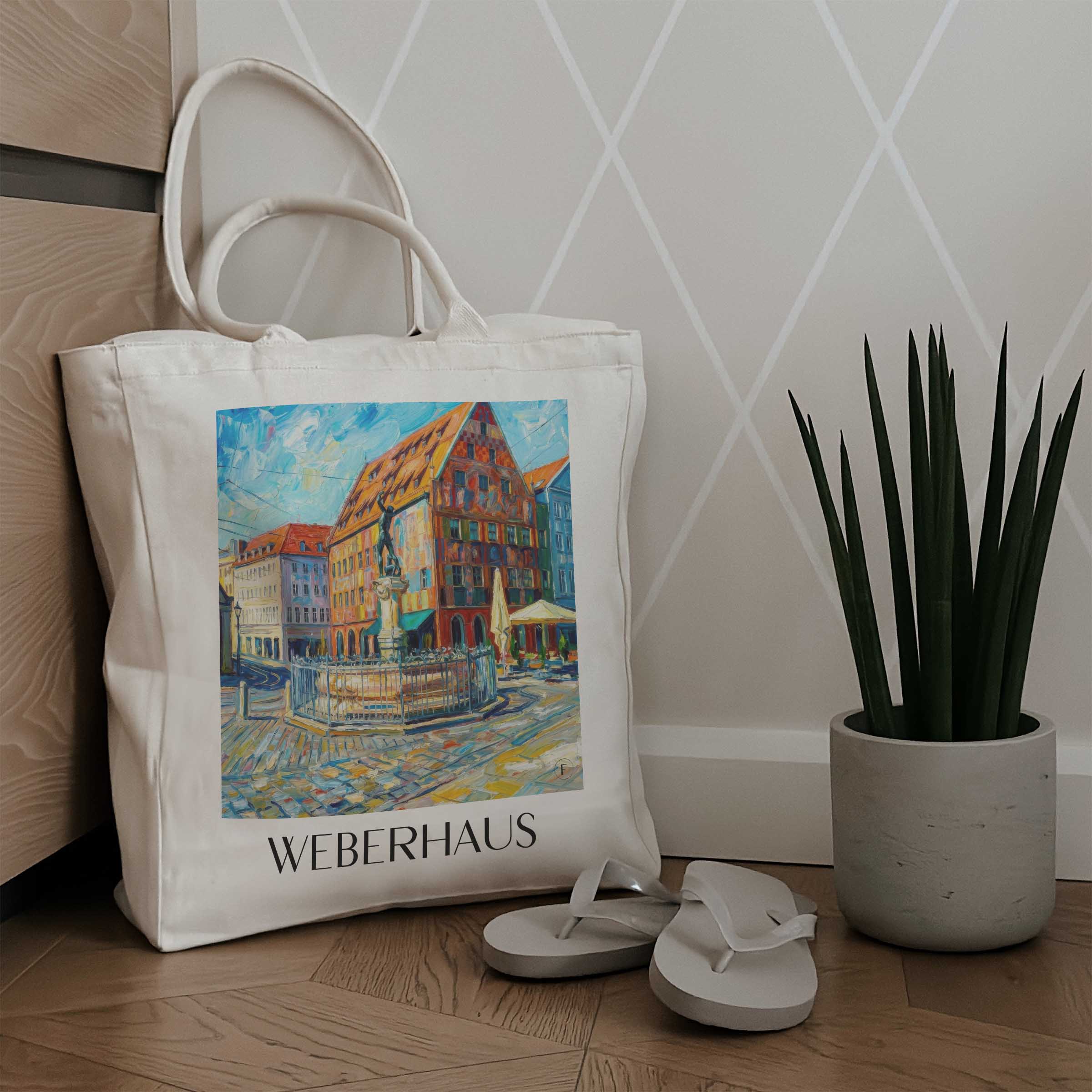 weberhaus-augsburg-deutschland-einkaufstasche-oil-painting-oelgemaelde
