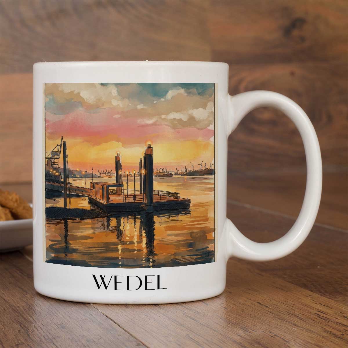 wedel-holstein-deutschland-kaffeebecher-aquarell