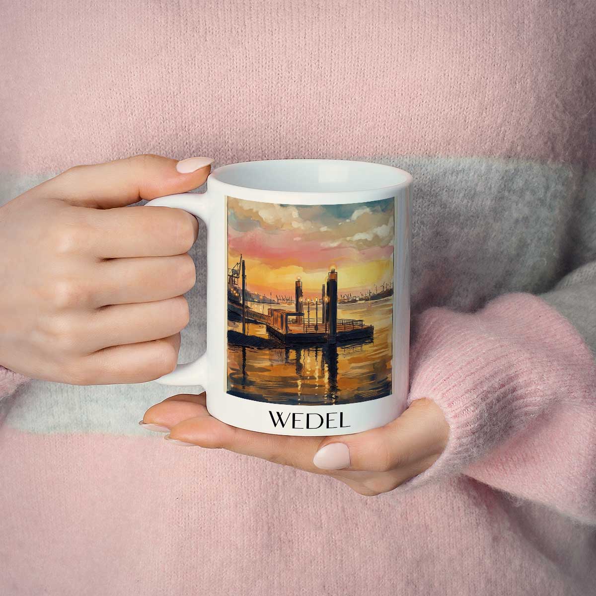 wedel-holstein-deutschland-kaffeebecher-aquarell