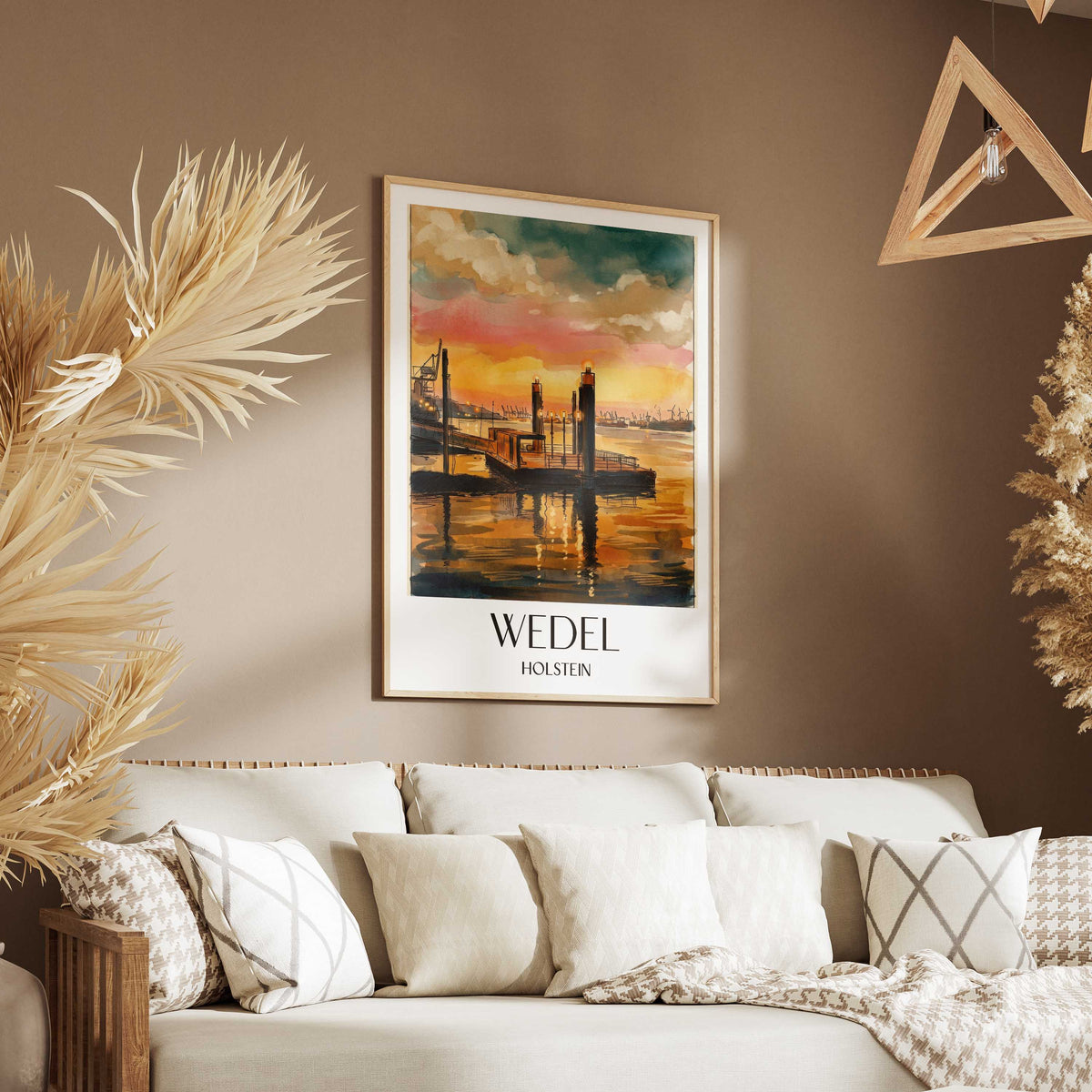 wedel-holstein-deutschland-poster-aquarell