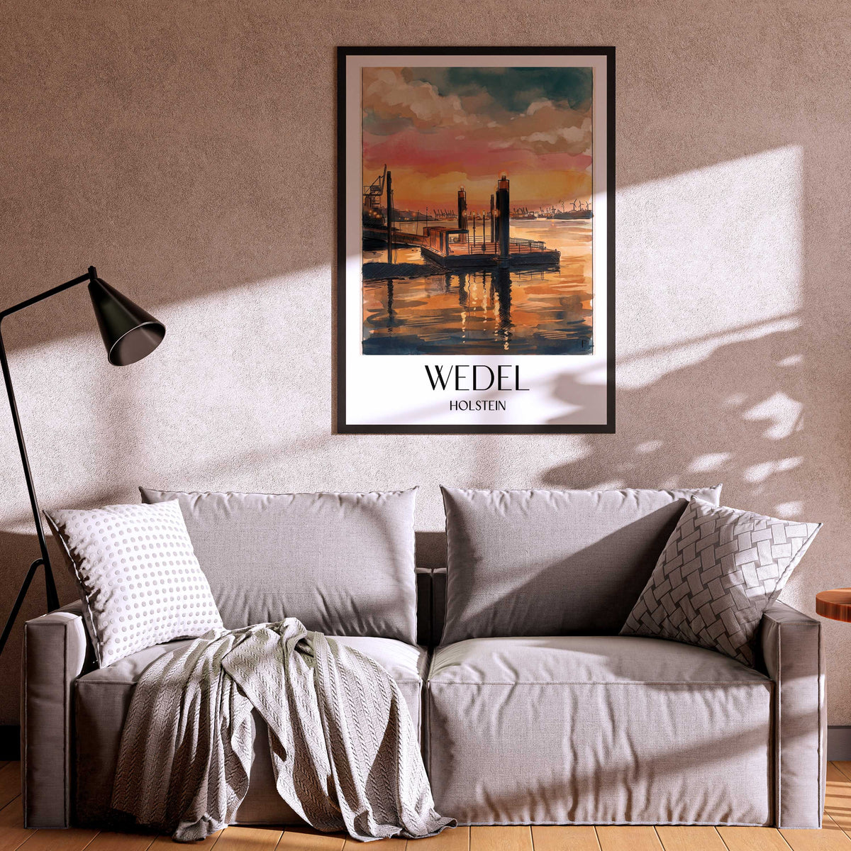 wedel-holstein-deutschland-poster-aquarell