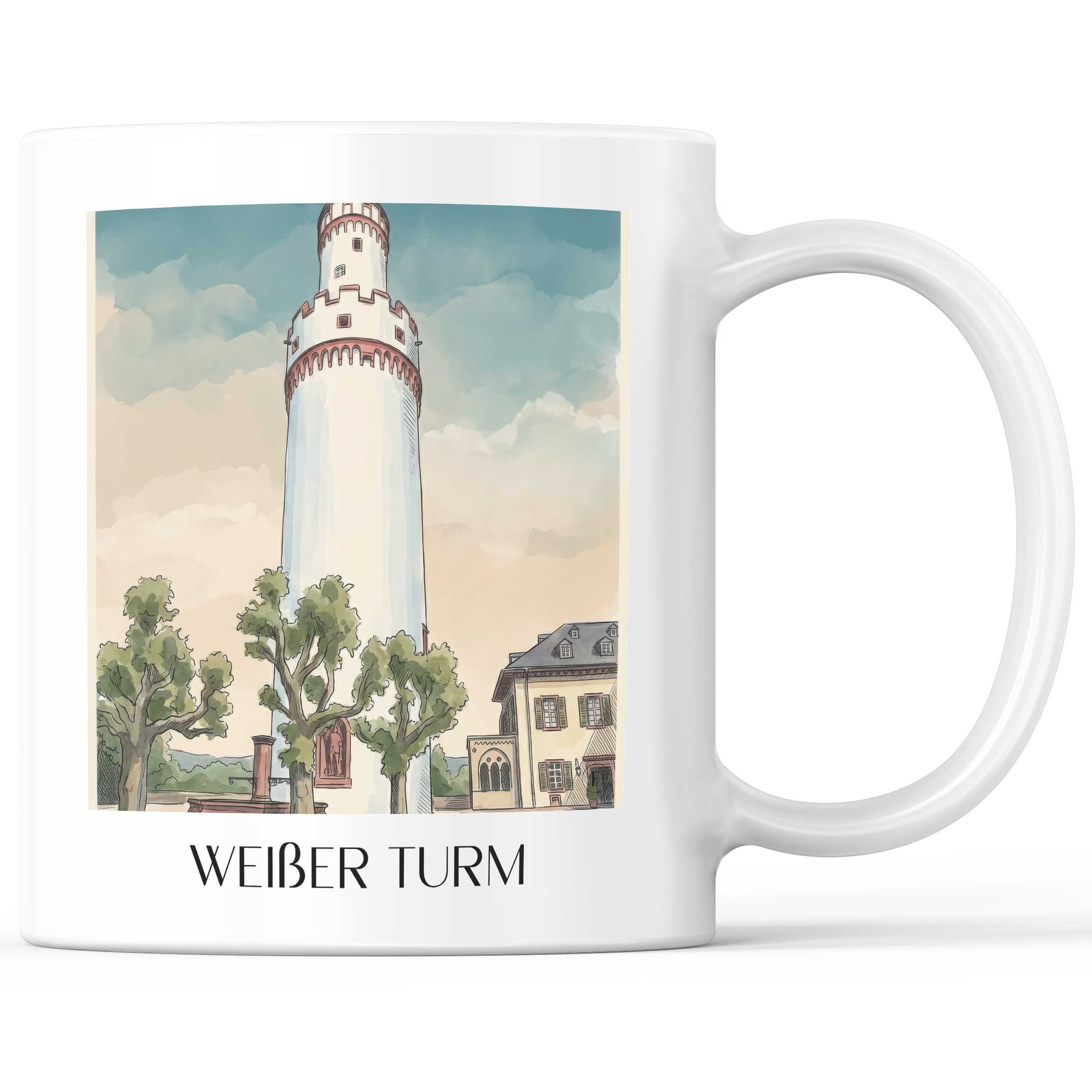 weißer-turm-bad-homburg-deutschland-kaffeebecher-aquarell