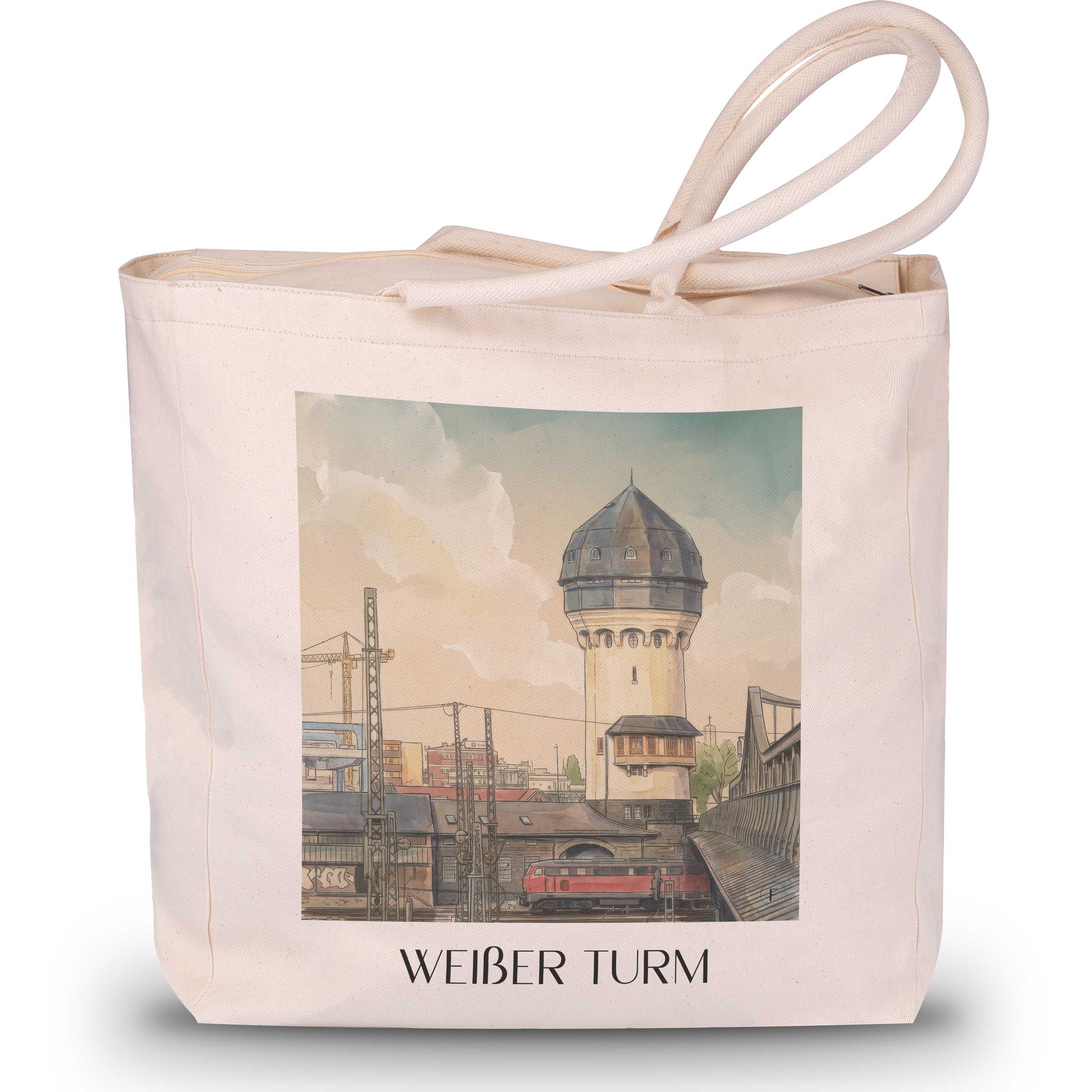 weißer-turm-darmstadt-deutschland-einkaufstasche-aquarell