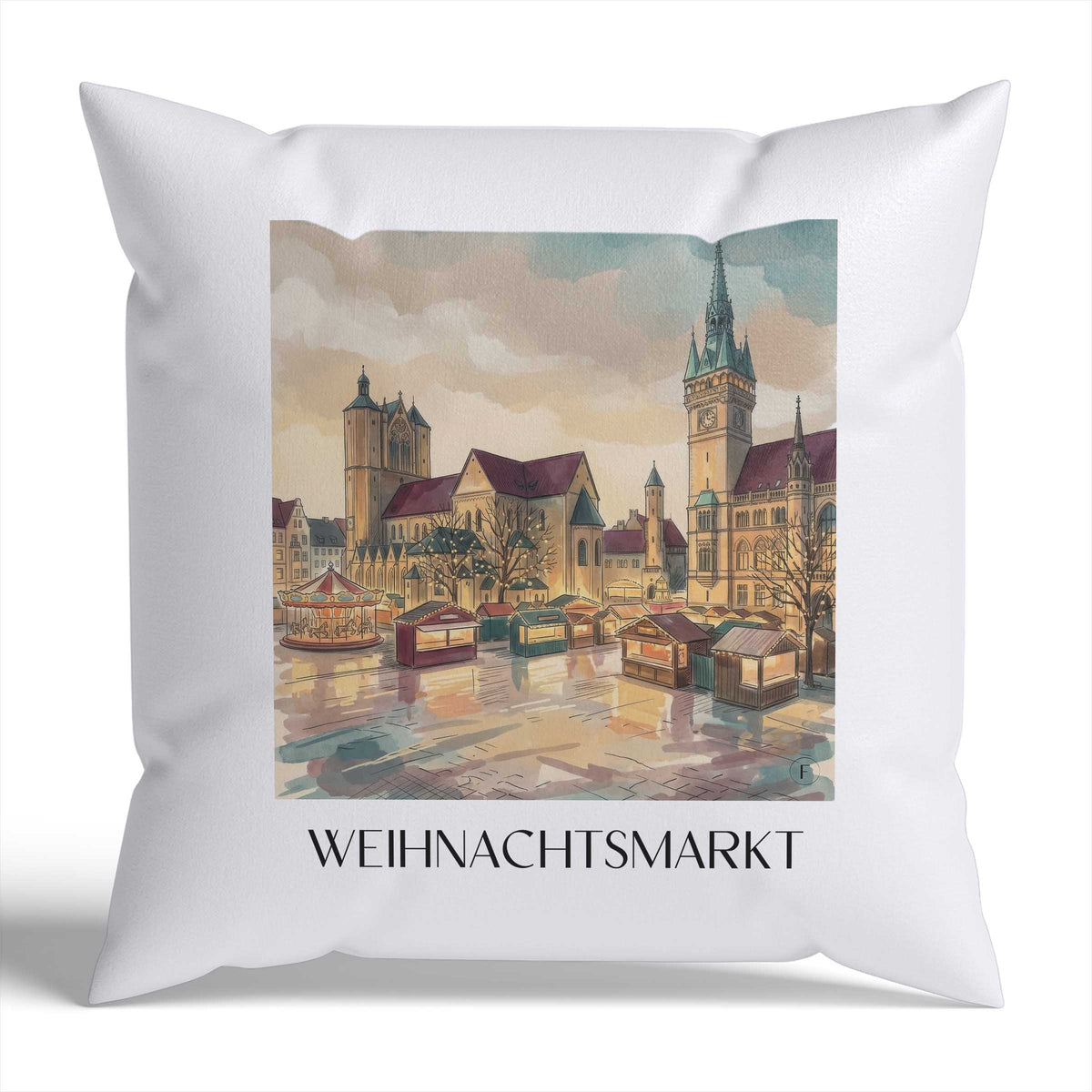 weihnachtsmarkt-braunschweig-deutschland-kissenbezug-aquarell