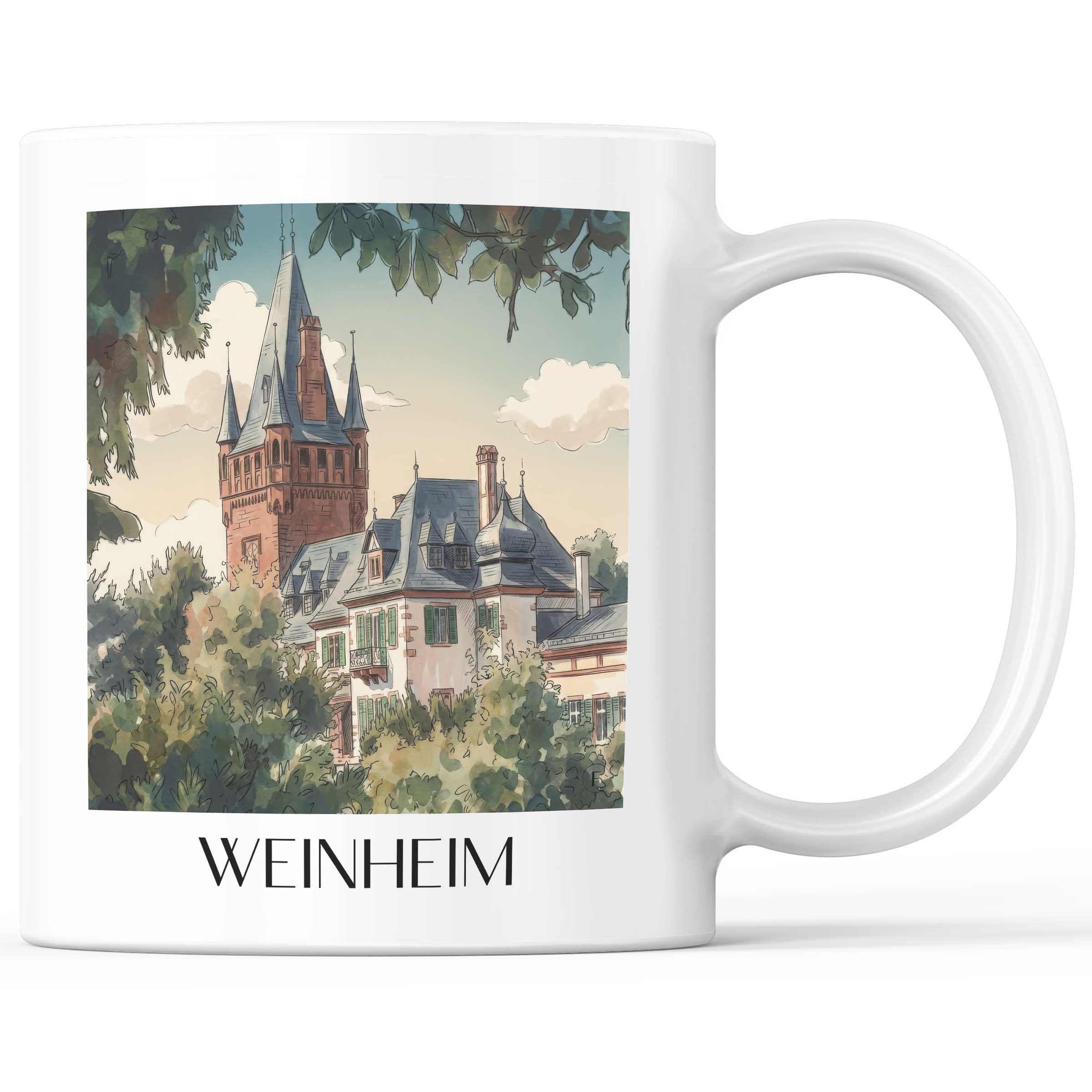 weinheim-odenwald-deutschland-kaffeebecher-aquarell