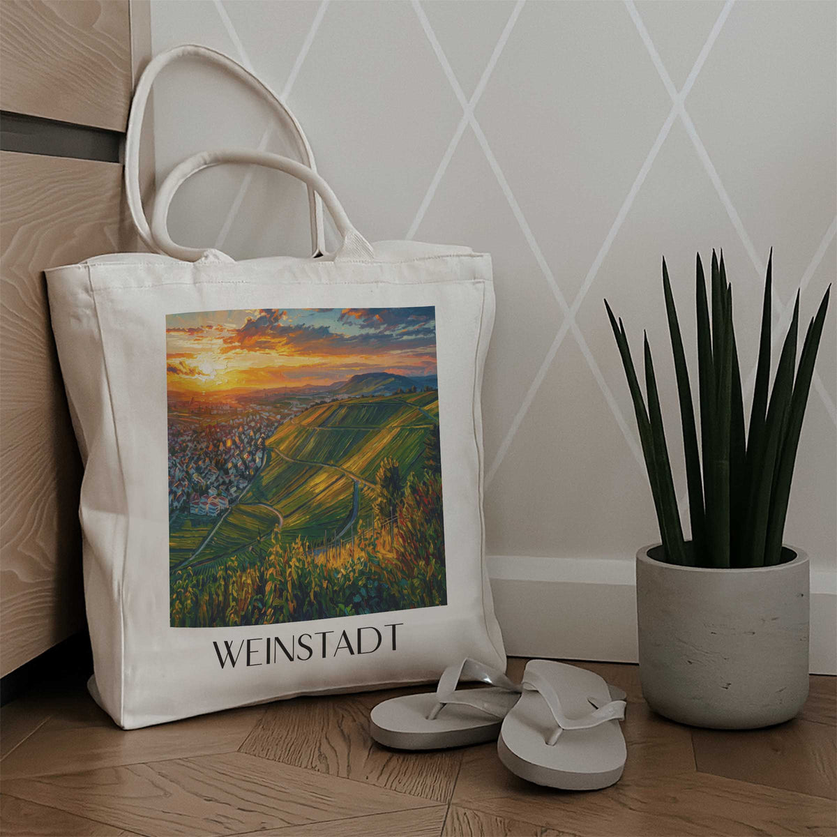 weinstadt-remstal-deutschland-einkaufstasche-oil-painting-oelgemaelde