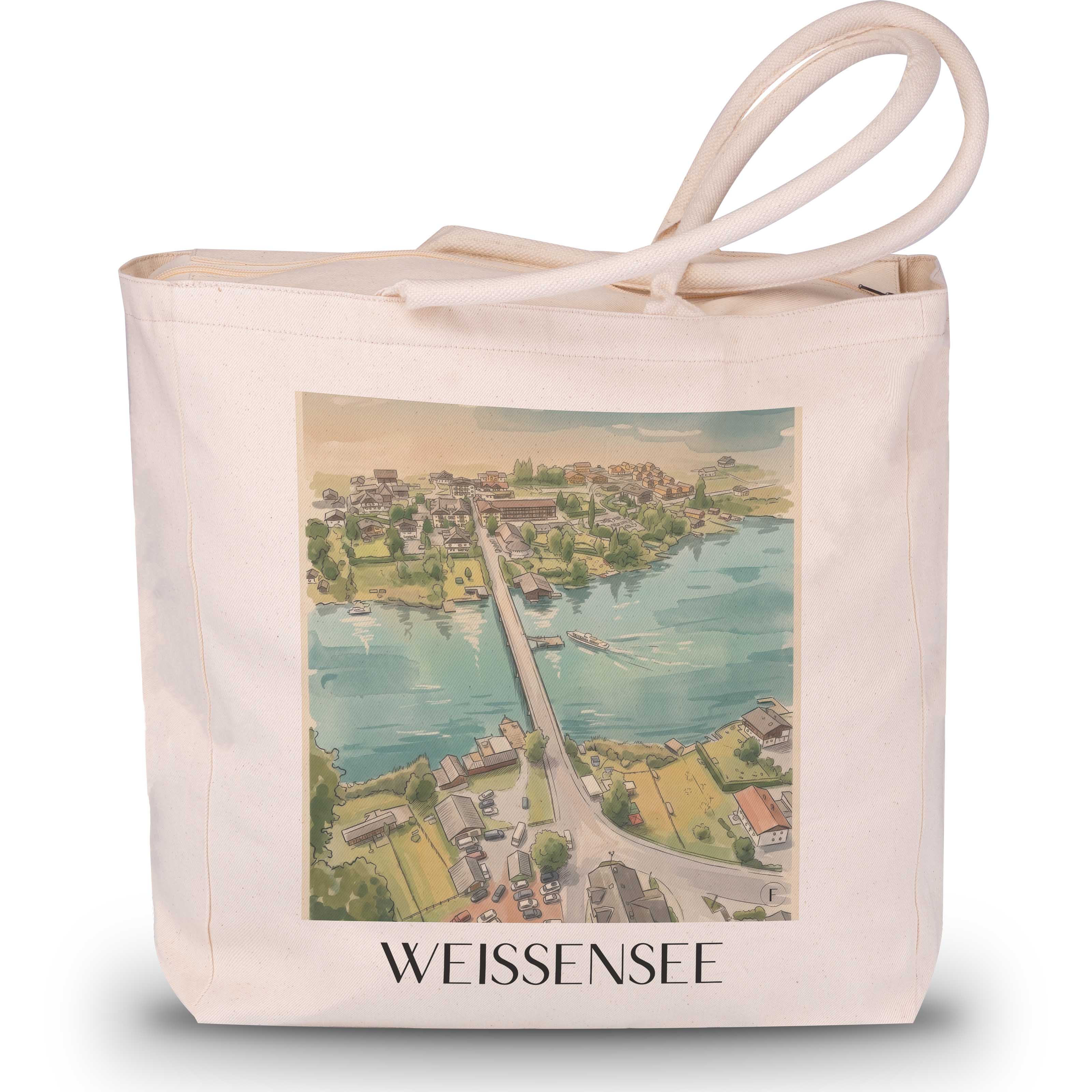 weissensee-kärnten-österreich-einkaufstasche-aquarell