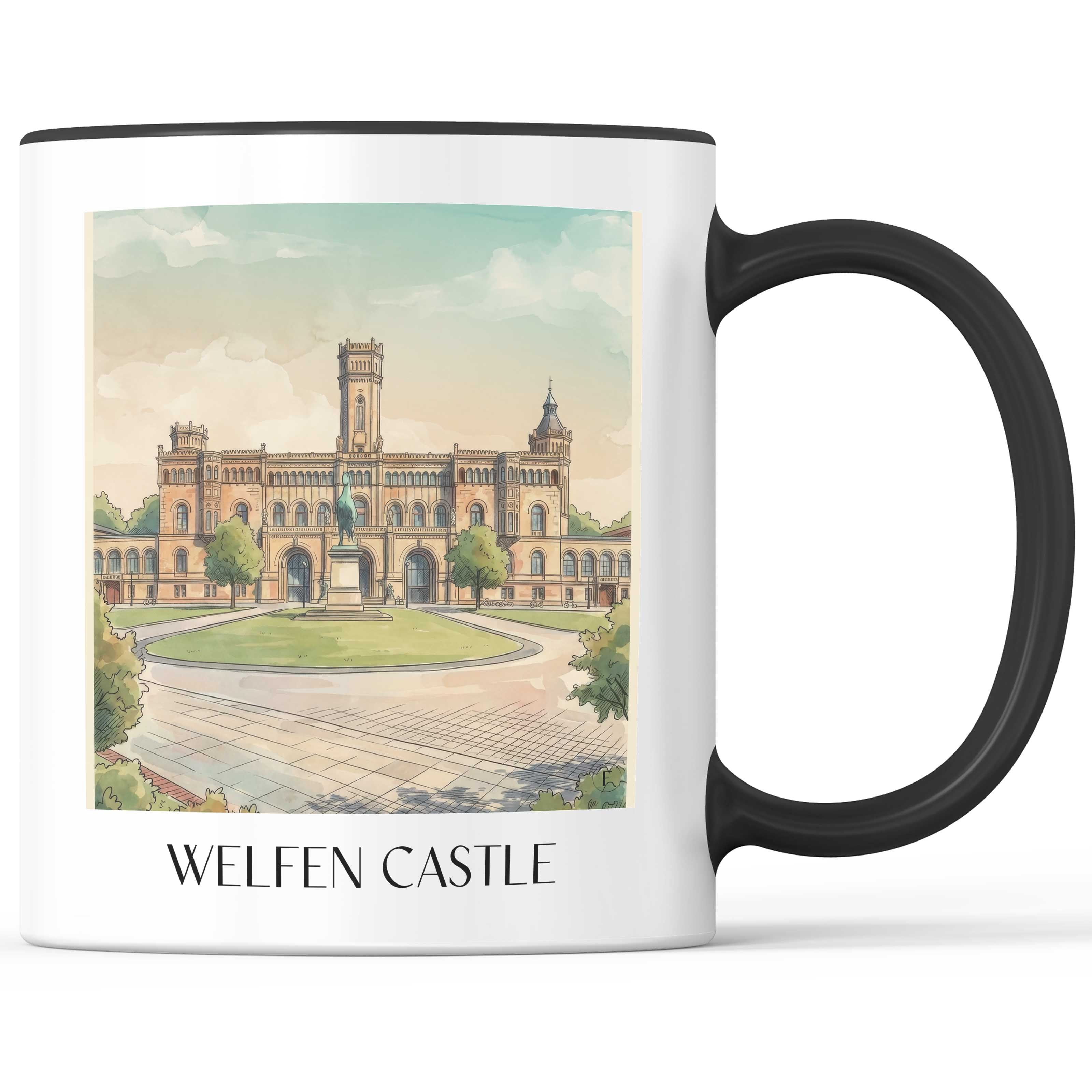 Welfenschloss Kaffeebecher - Hannover - Deutschland Becher - Kaffeetasse im Aquarell Stil - favplace