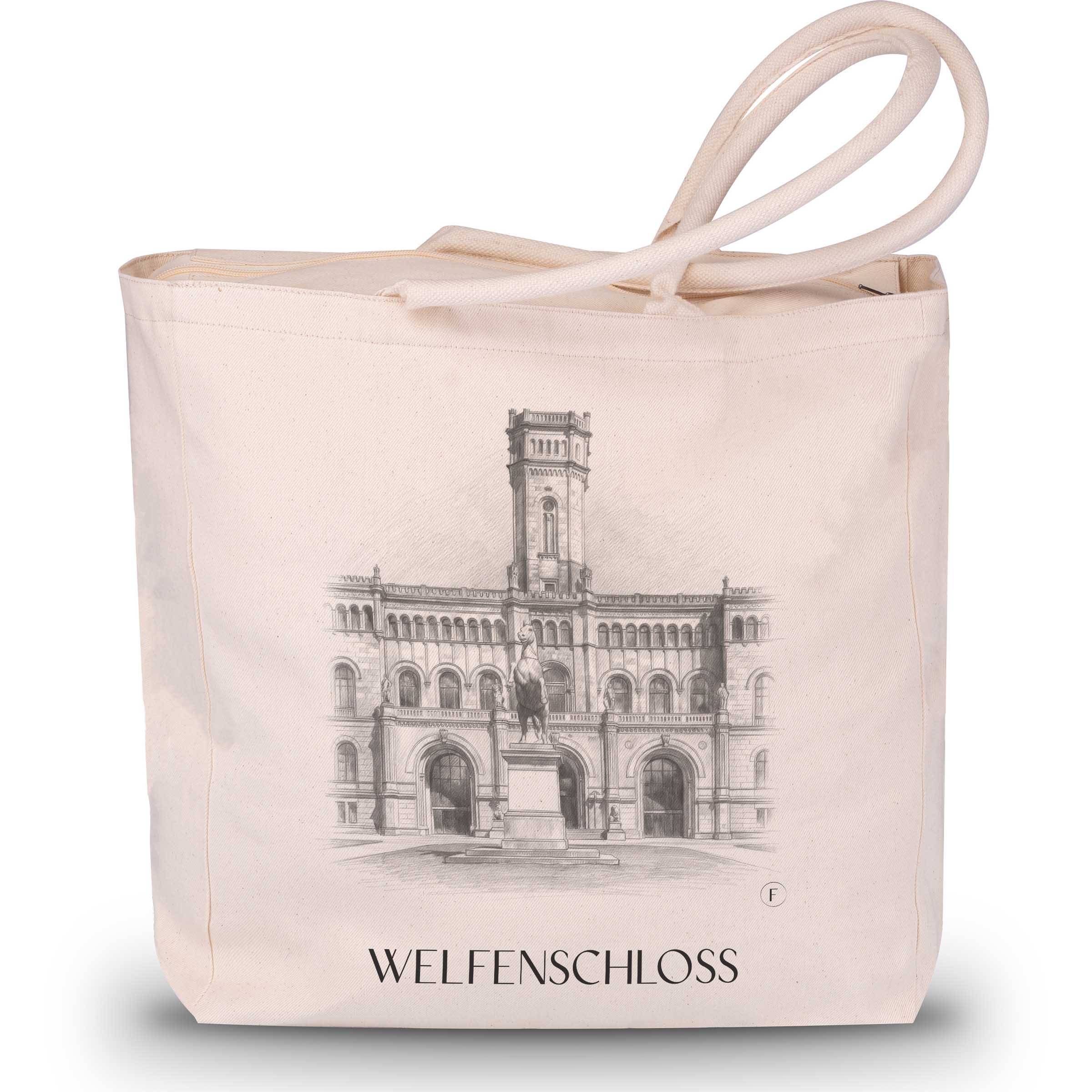 welfenschloss-hannover-deutschland-einkaufstasche-bleistift-zeichnung-drawing