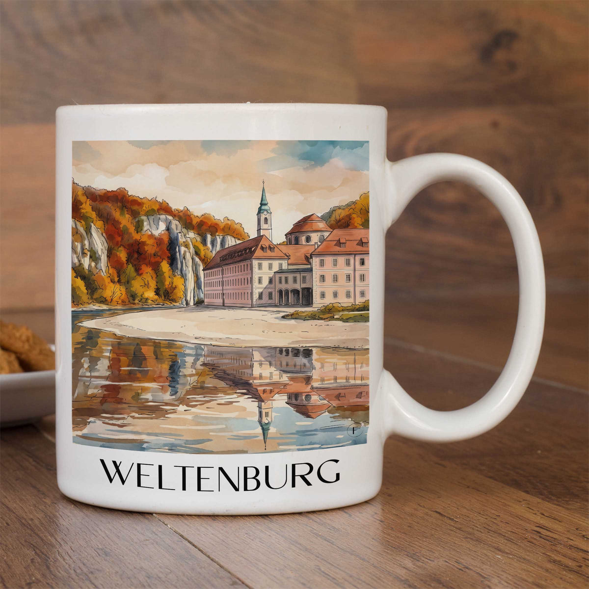 weltenburg-altmühltal-deutschland-kaffeebecher-aquarell
