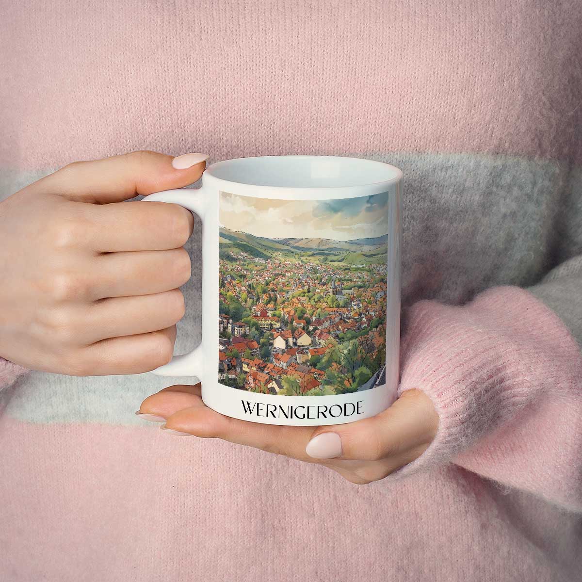 wernigerode-nordharz-deutschland-kaffeebecher-aquarell
