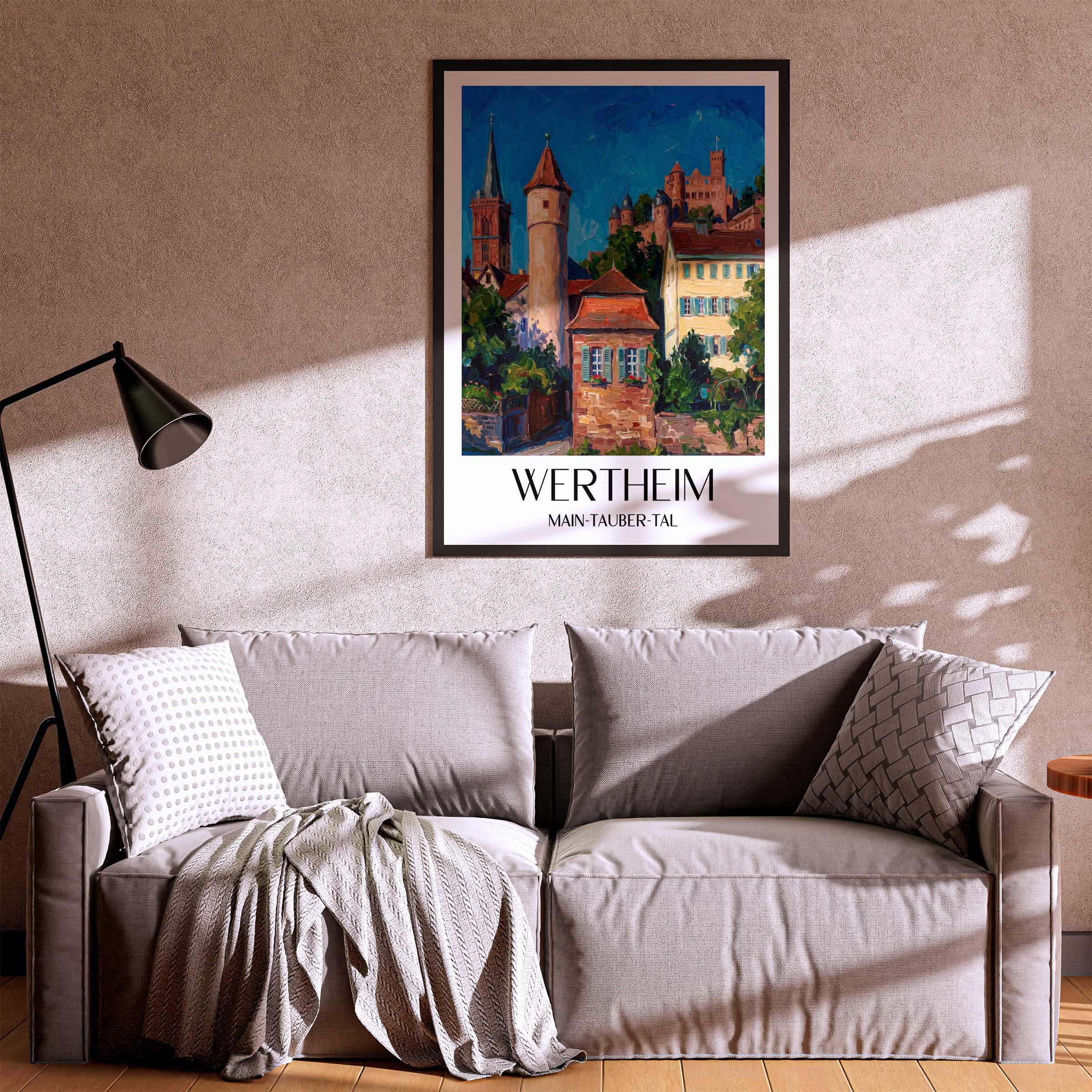 wertheim-main-tauber-tal-deutschland-poster-oil-painting-oelgemaelde