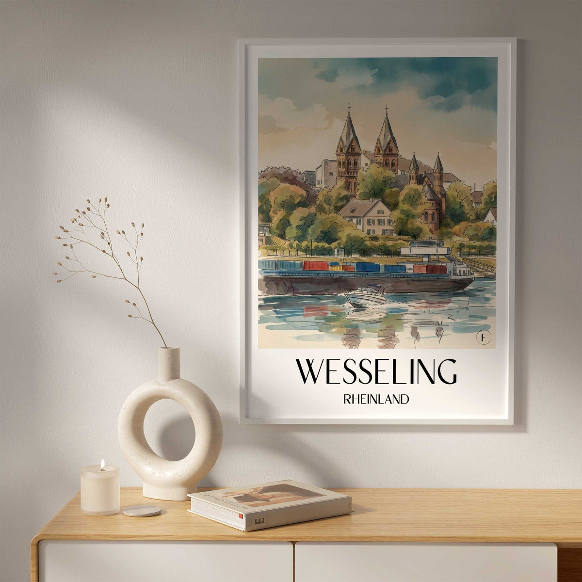 wesseling-rheinland-deutschland-poster-aquarell