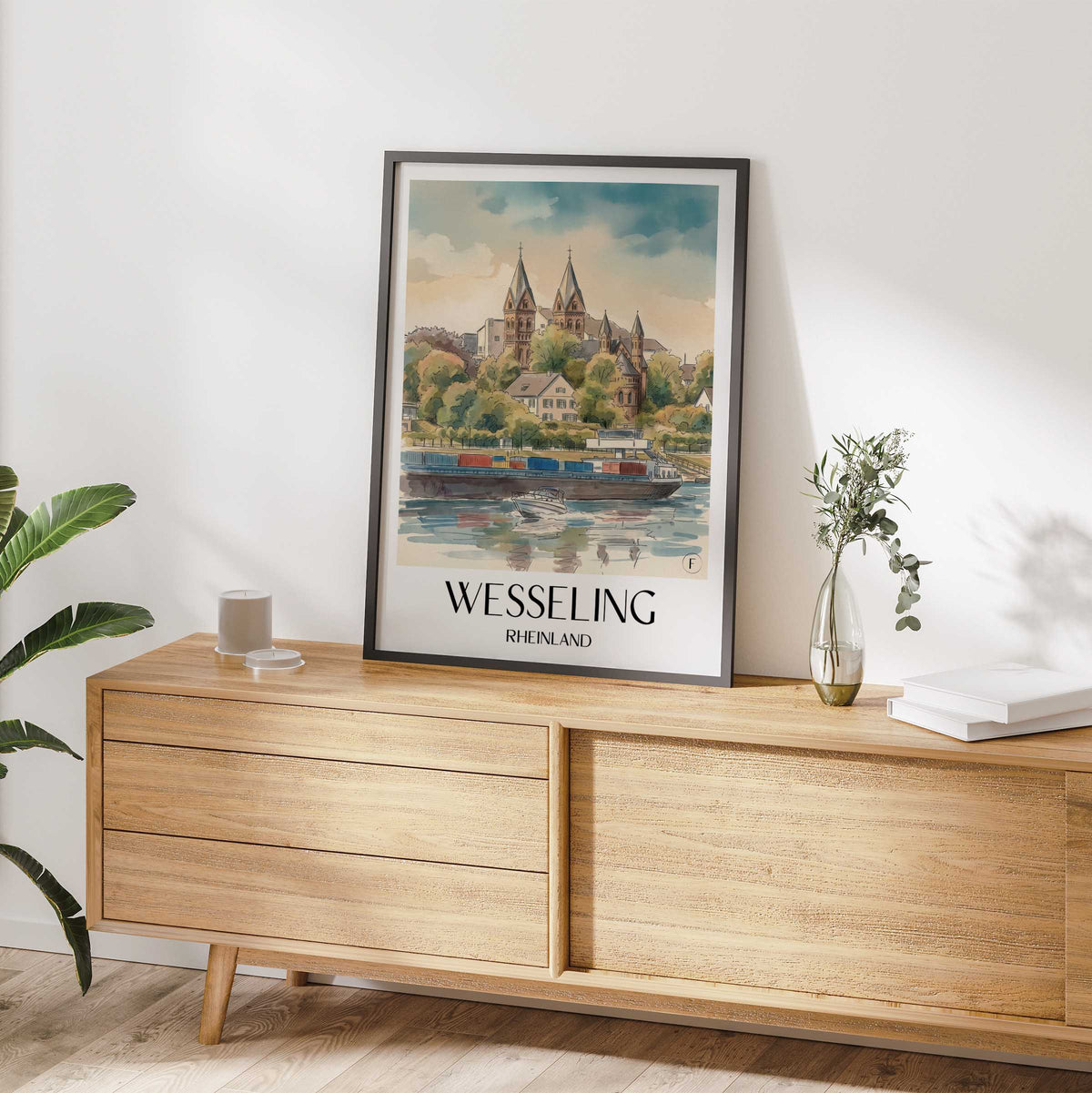 wesseling-rheinland-deutschland-poster-aquarell