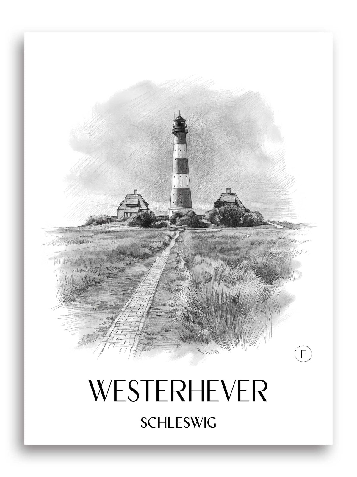 westerhever-schleswig-deutschland-poster-bleistift-zeichnung-drawing