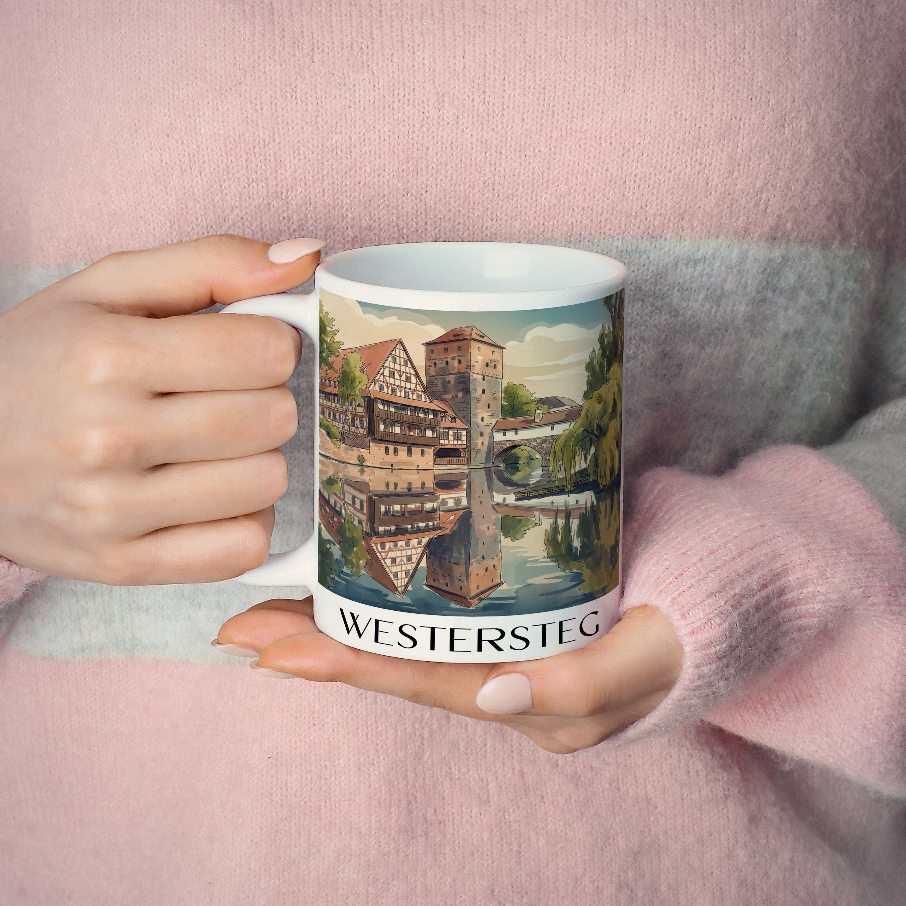 westersteg-nürnberg-deutschland-kaffeebecher-aquarell