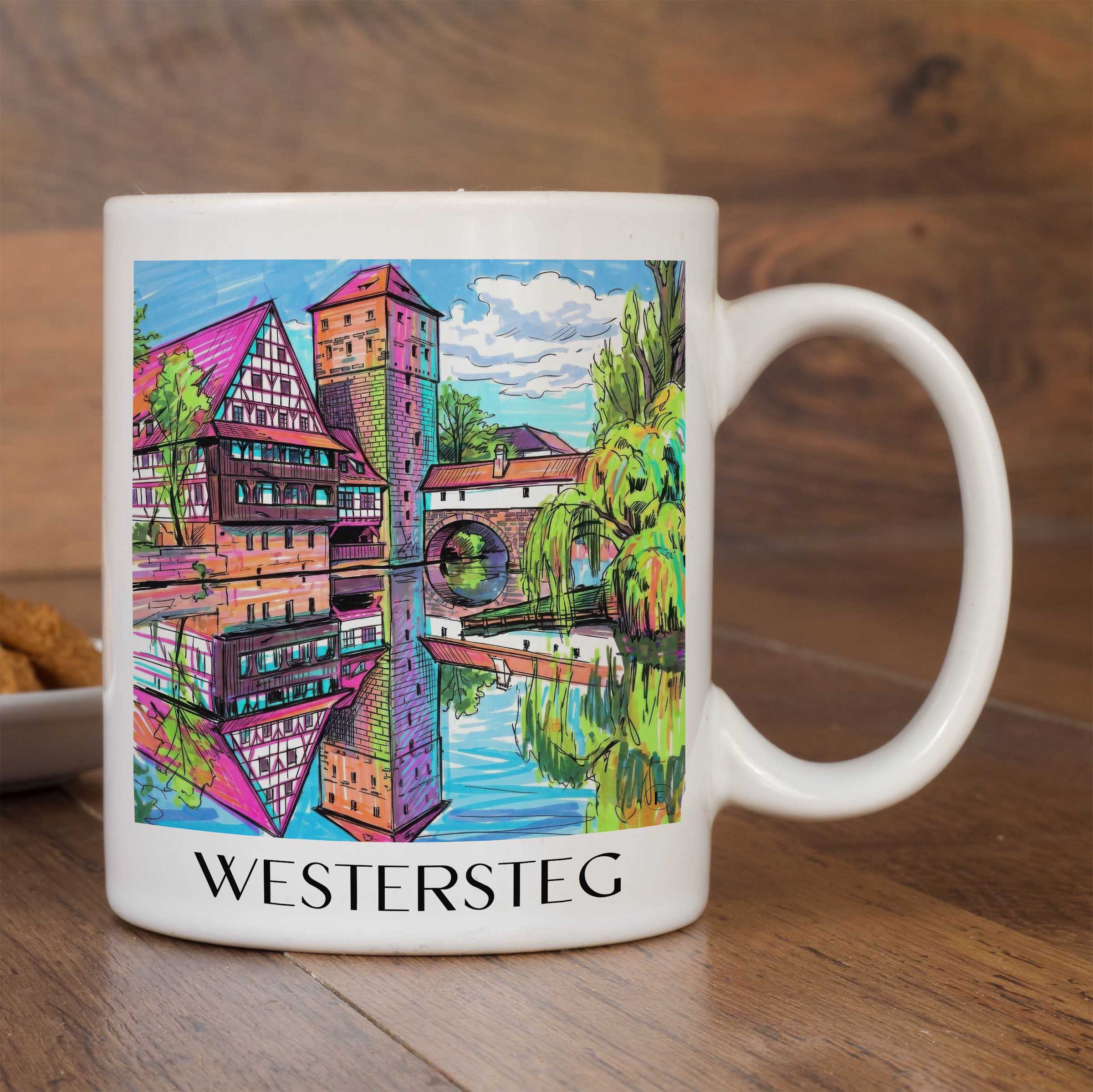 westersteg-nürnberg-deutschland-kaffeebecher-graffiti