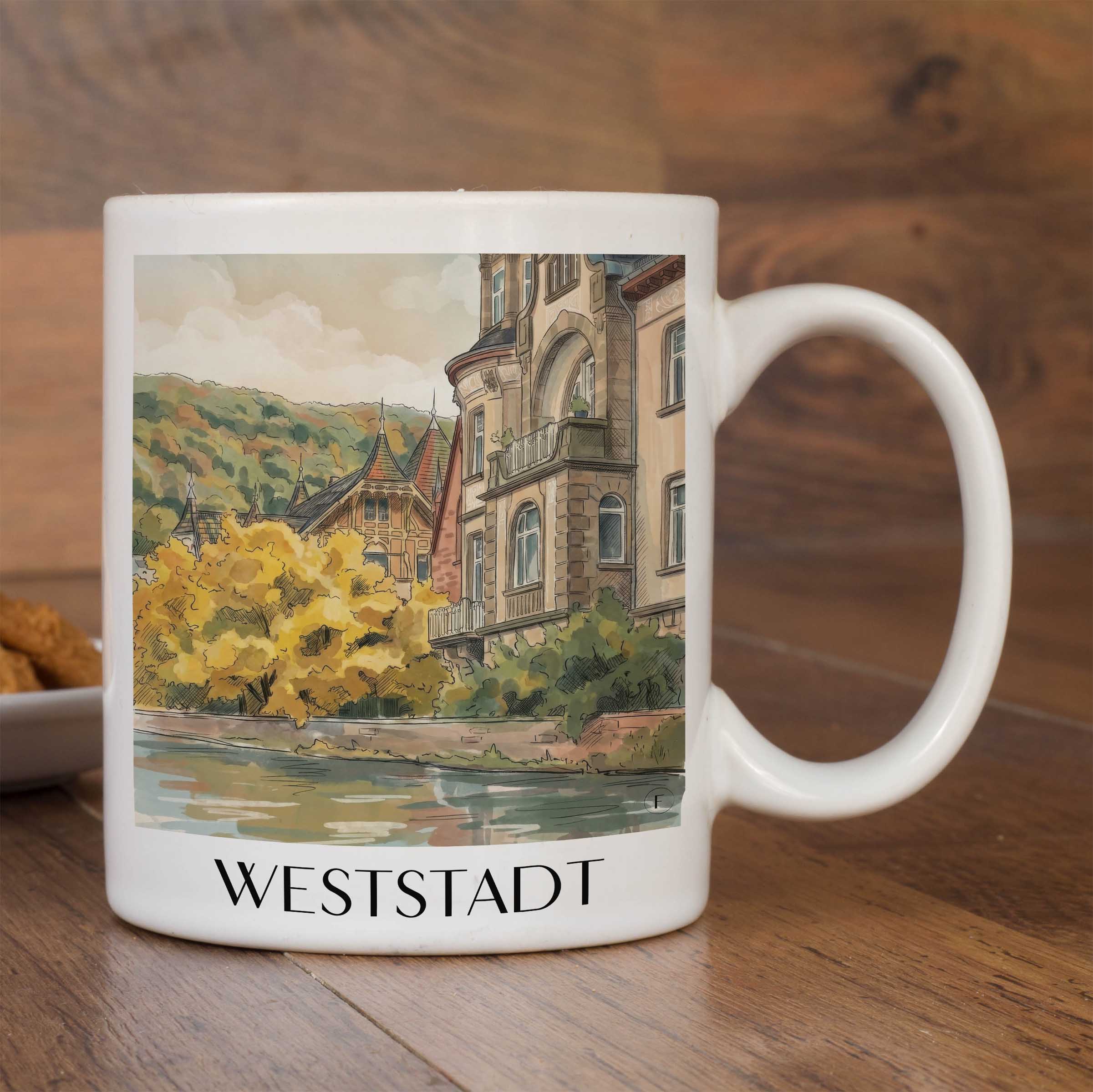 weststadt-heidelberg-deutschland-kaffeebecher-aquarell