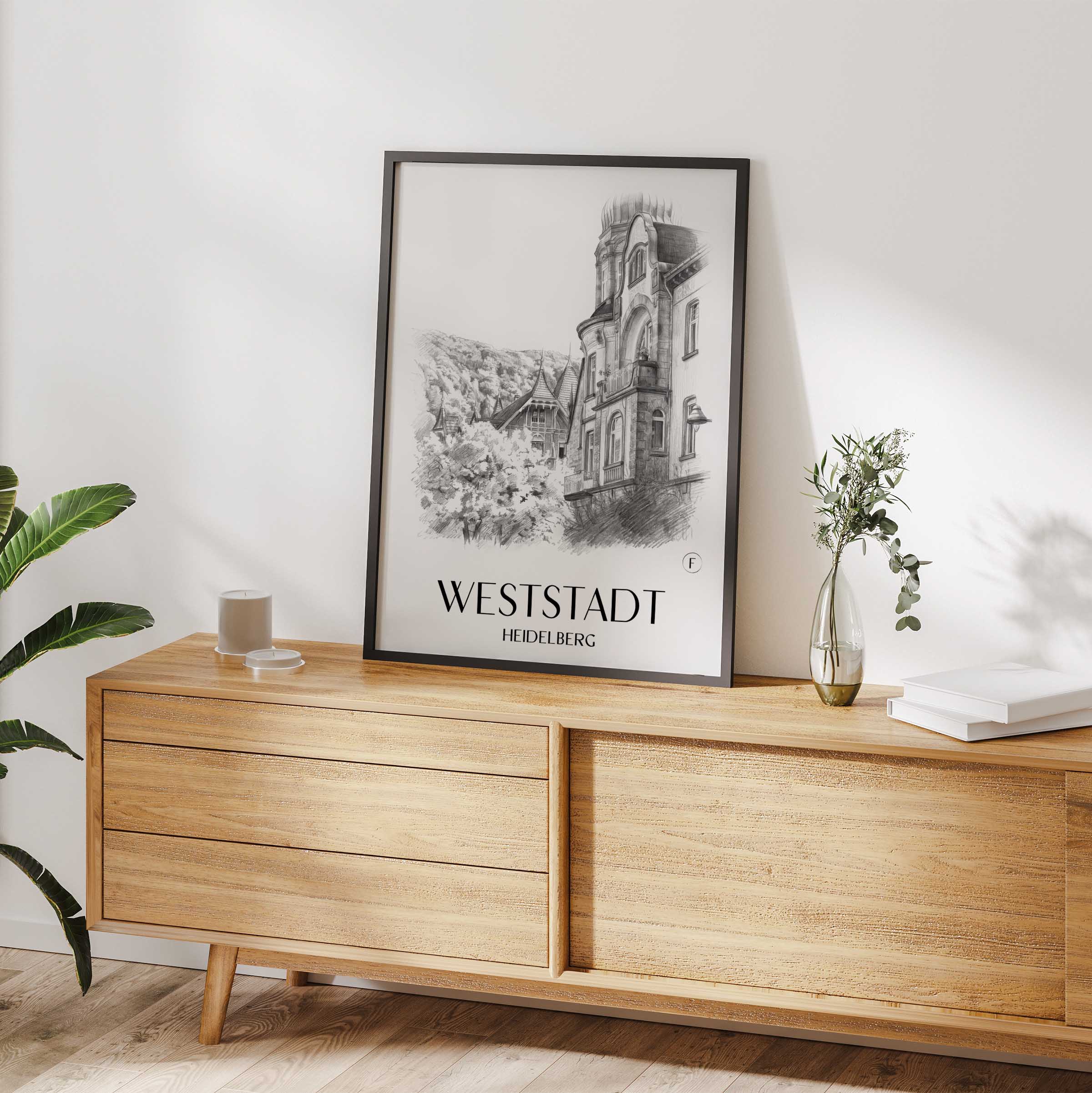 weststadt-heidelberg-deutschland-poster-bleistift-zeichnung-drawing