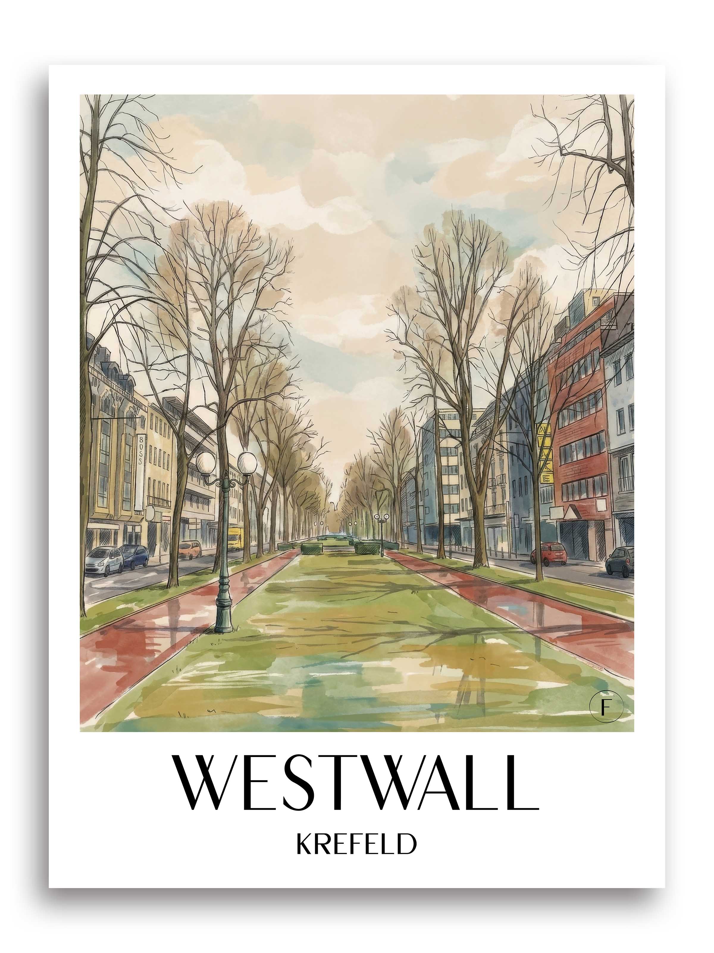 westwall-krefeld-deutschland-poster-aquarell