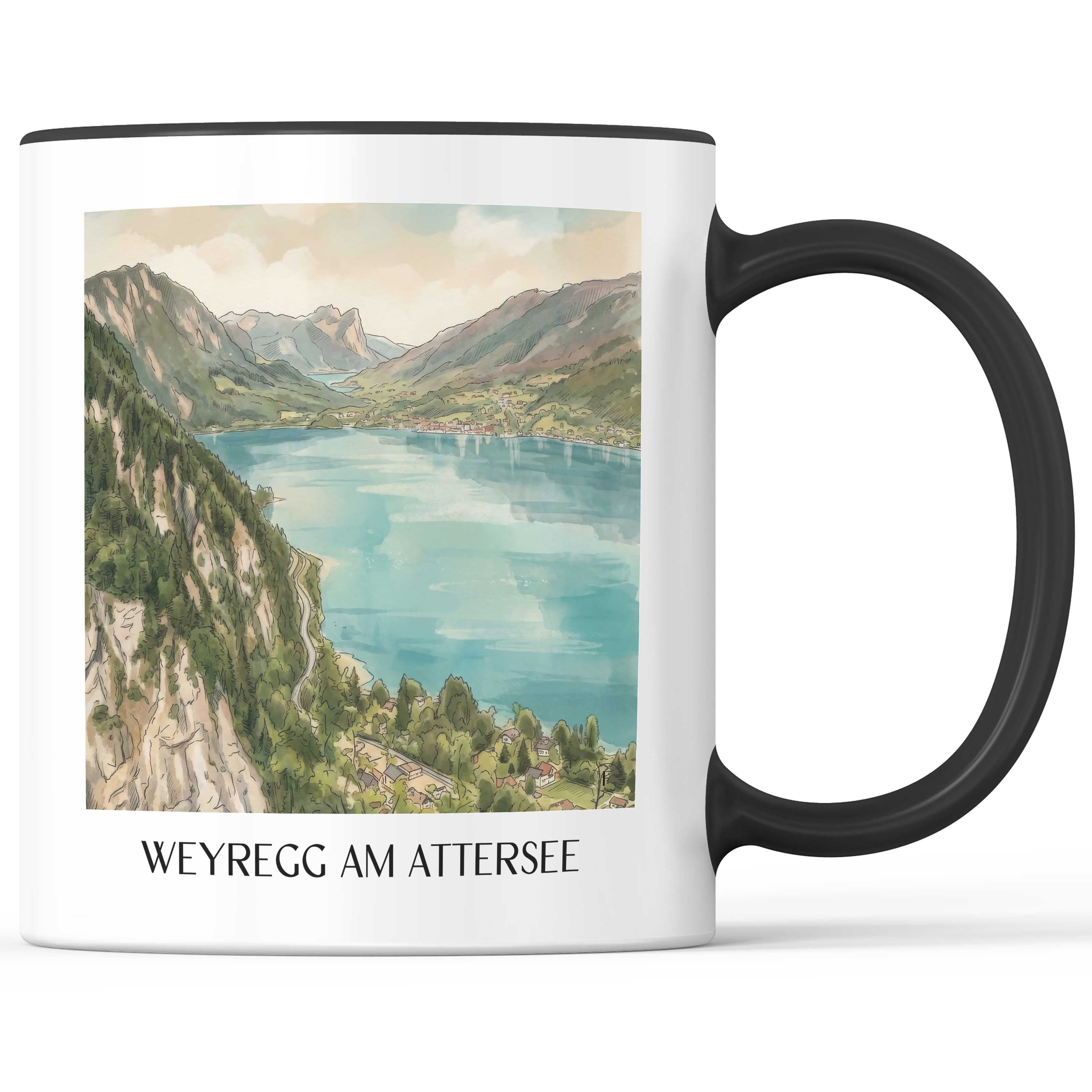 weyregg-am-attersee-österreich-österreich-kaffeebecher-aquarell