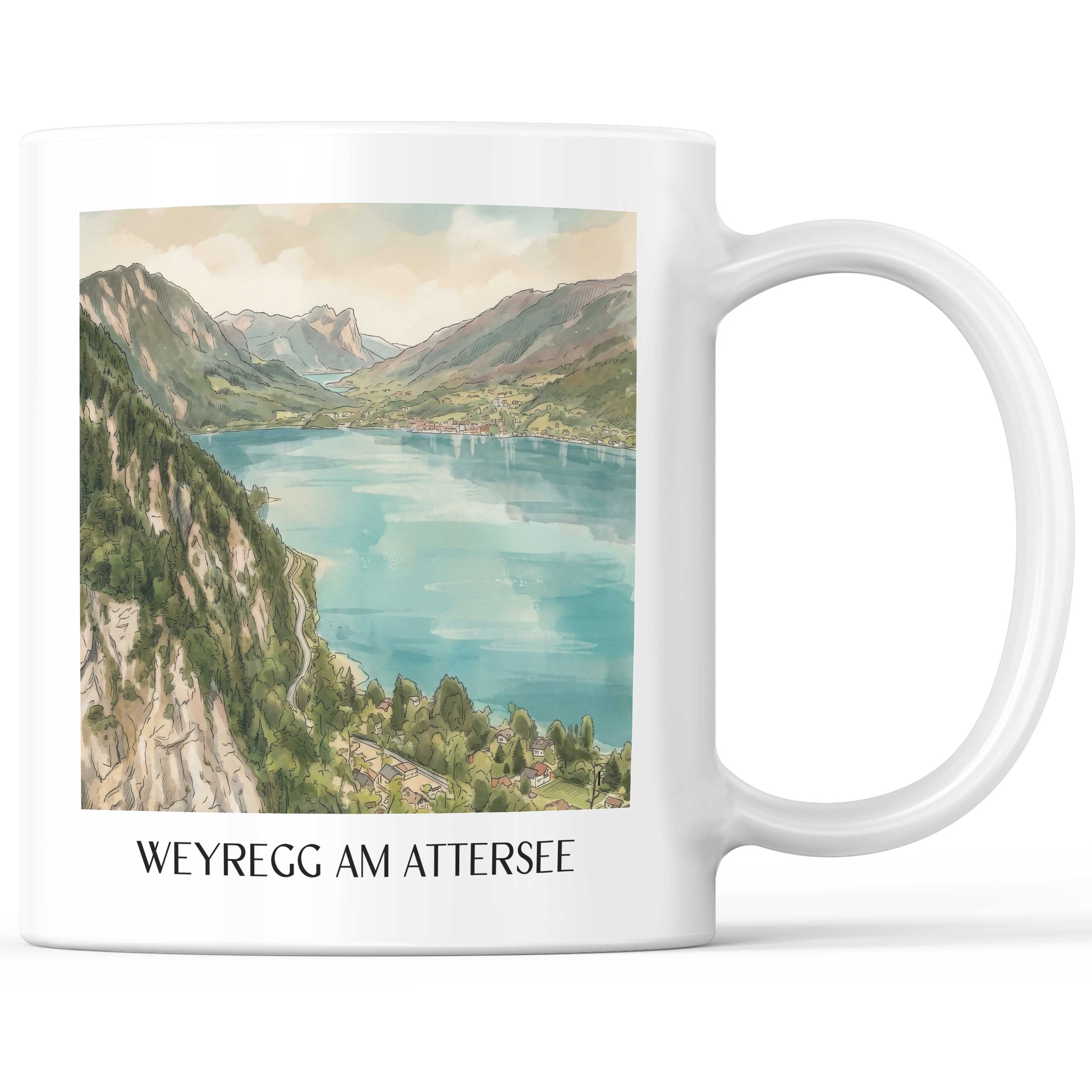 weyregg-am-attersee-österreich-österreich-kaffeebecher-aquarell
