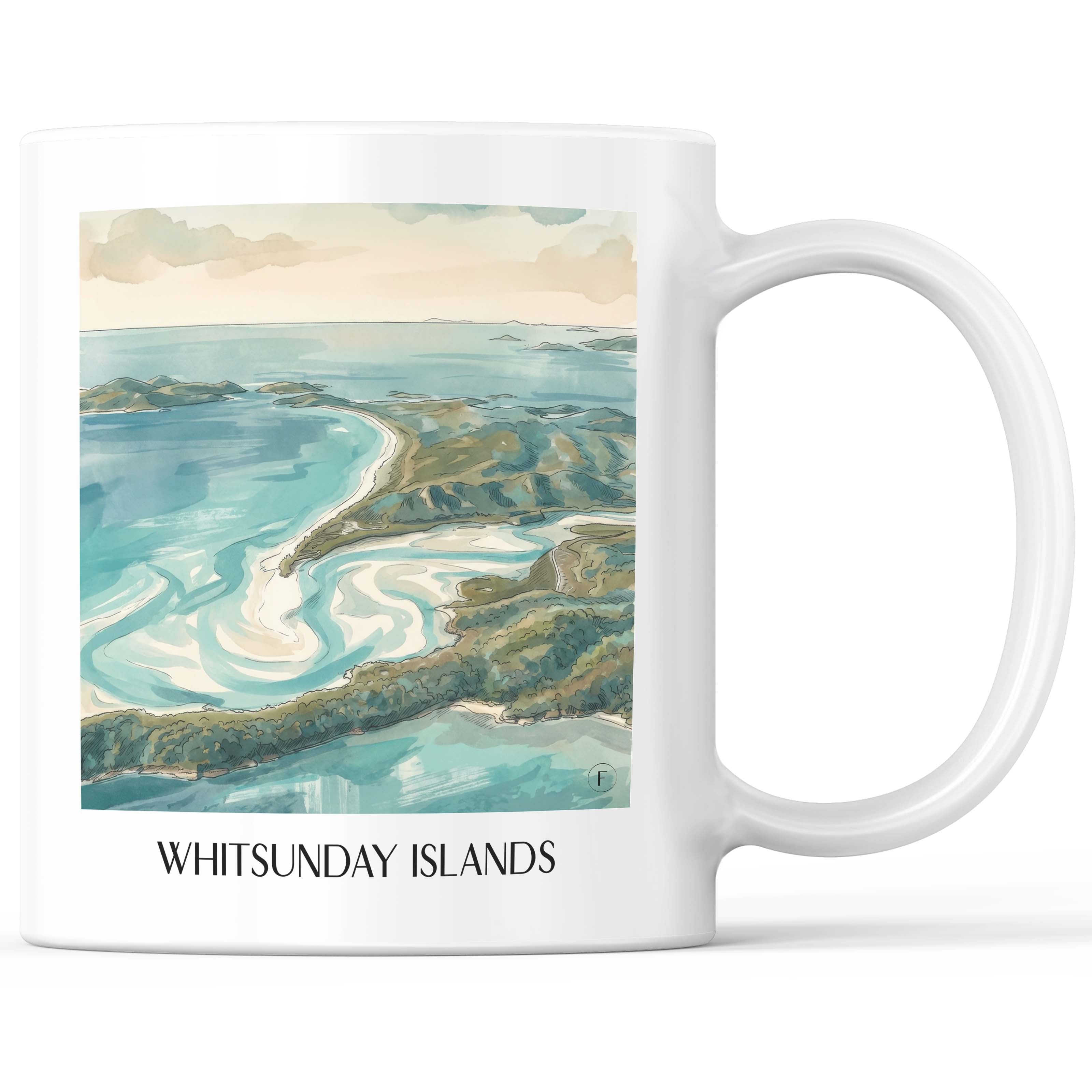 Whitsunday Inseln - Australien Becher - Kaffeetasse im Aquarell Stil - favplace