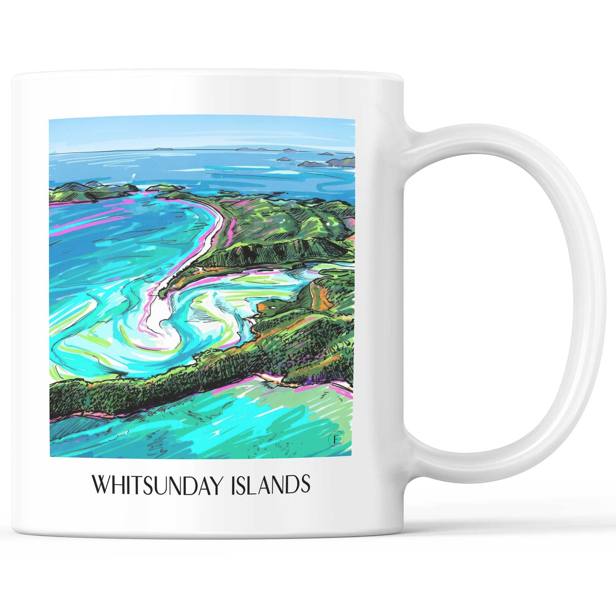 Whitsunday Inseln - Australien Becher - Kaffeetasse im Tag Graffiti Stil - favplace