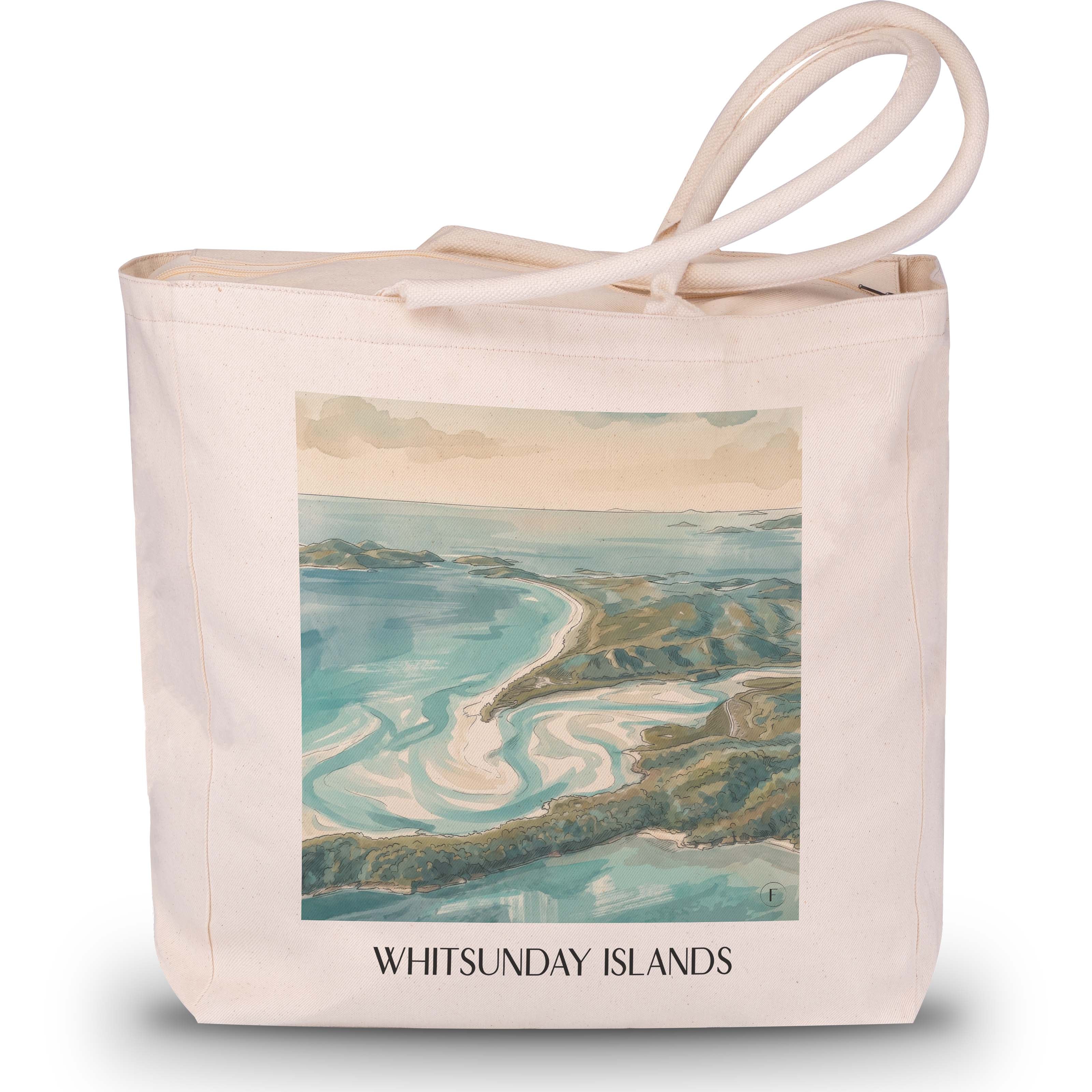 Whitsunday Inseln - Australien Tote Bag - Einkaufstasche im Aquarell Stil - favplace