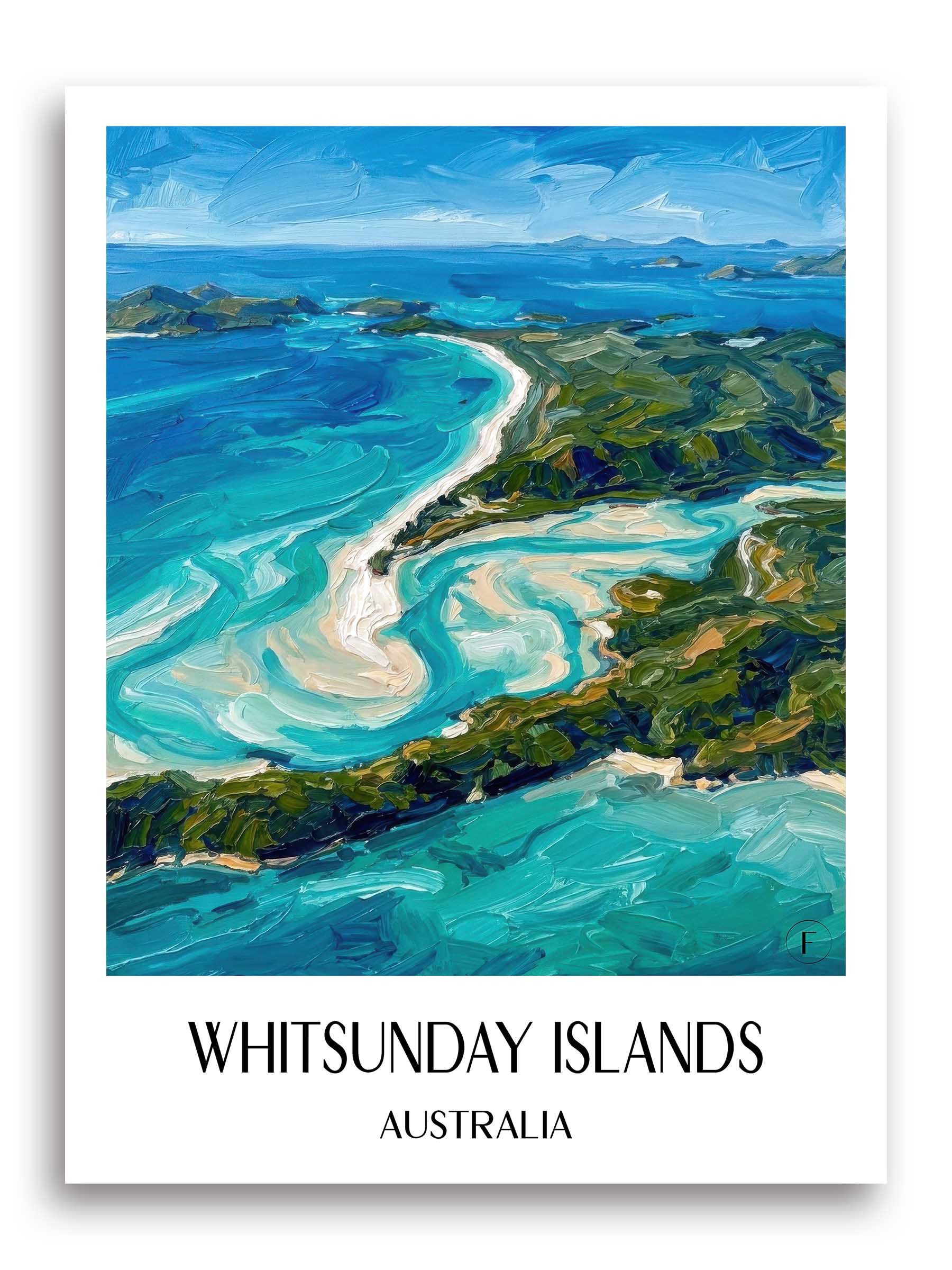 Whitsunday Inseln Poster - - Australien Kunstdruck - Ölgemälde von A4 bis A1 - favplace