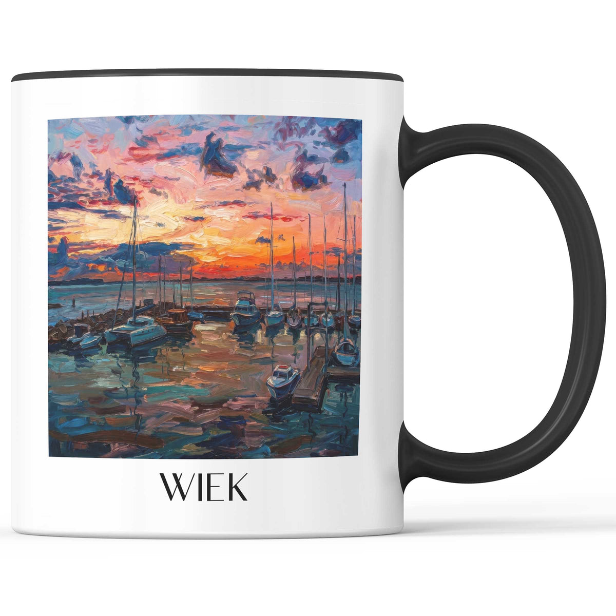 Wiek Kaffeebecher - Rügen - Deutschland Becher - Kaffeetasse im Ölgemälde Stil - favplace