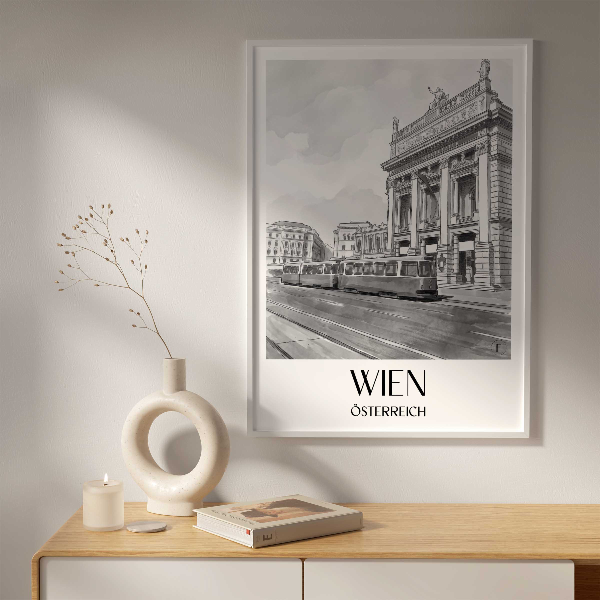 wien-österreich-poster-aquarell-schwarz-weiss