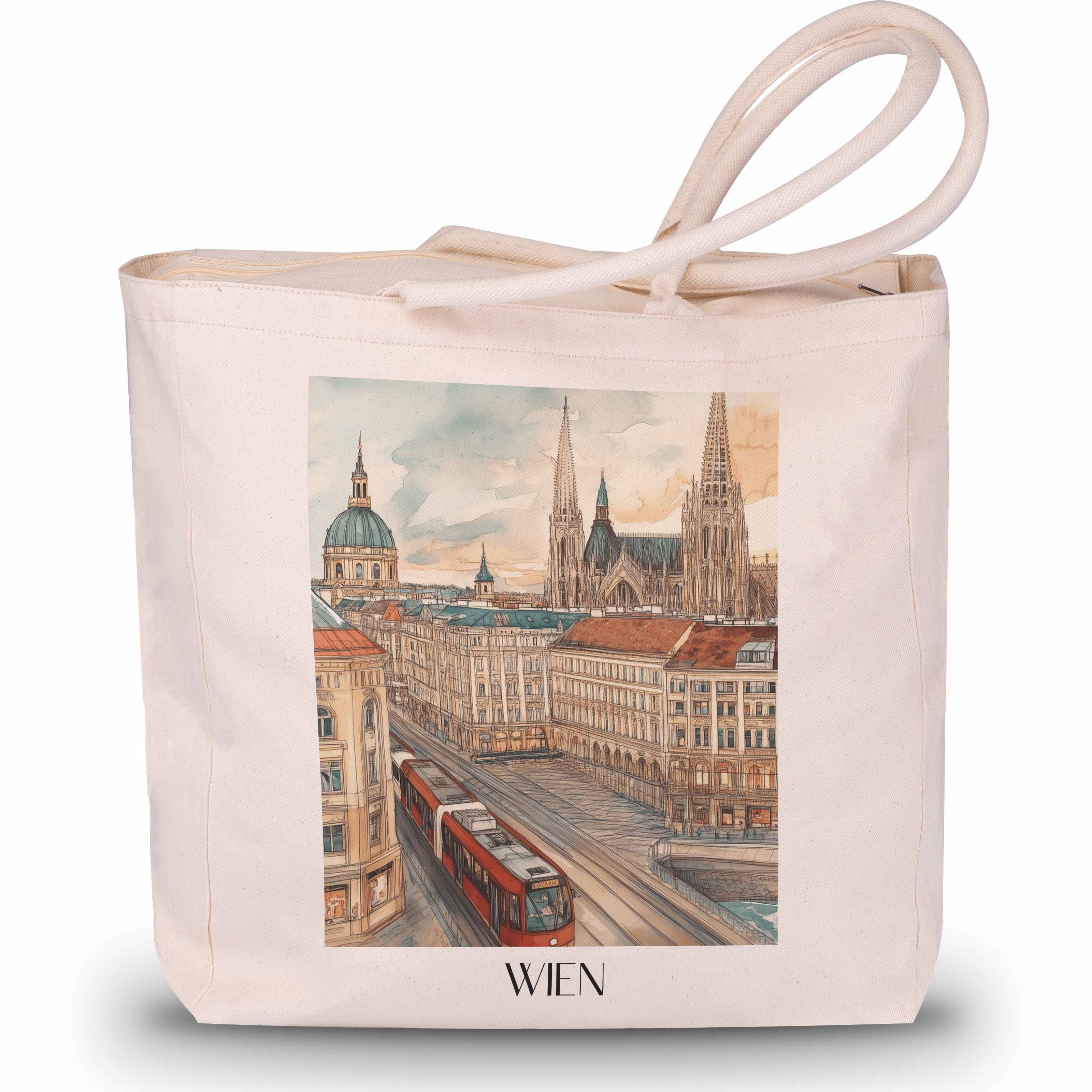 wien-österreich-einkaufstasche-aquarell