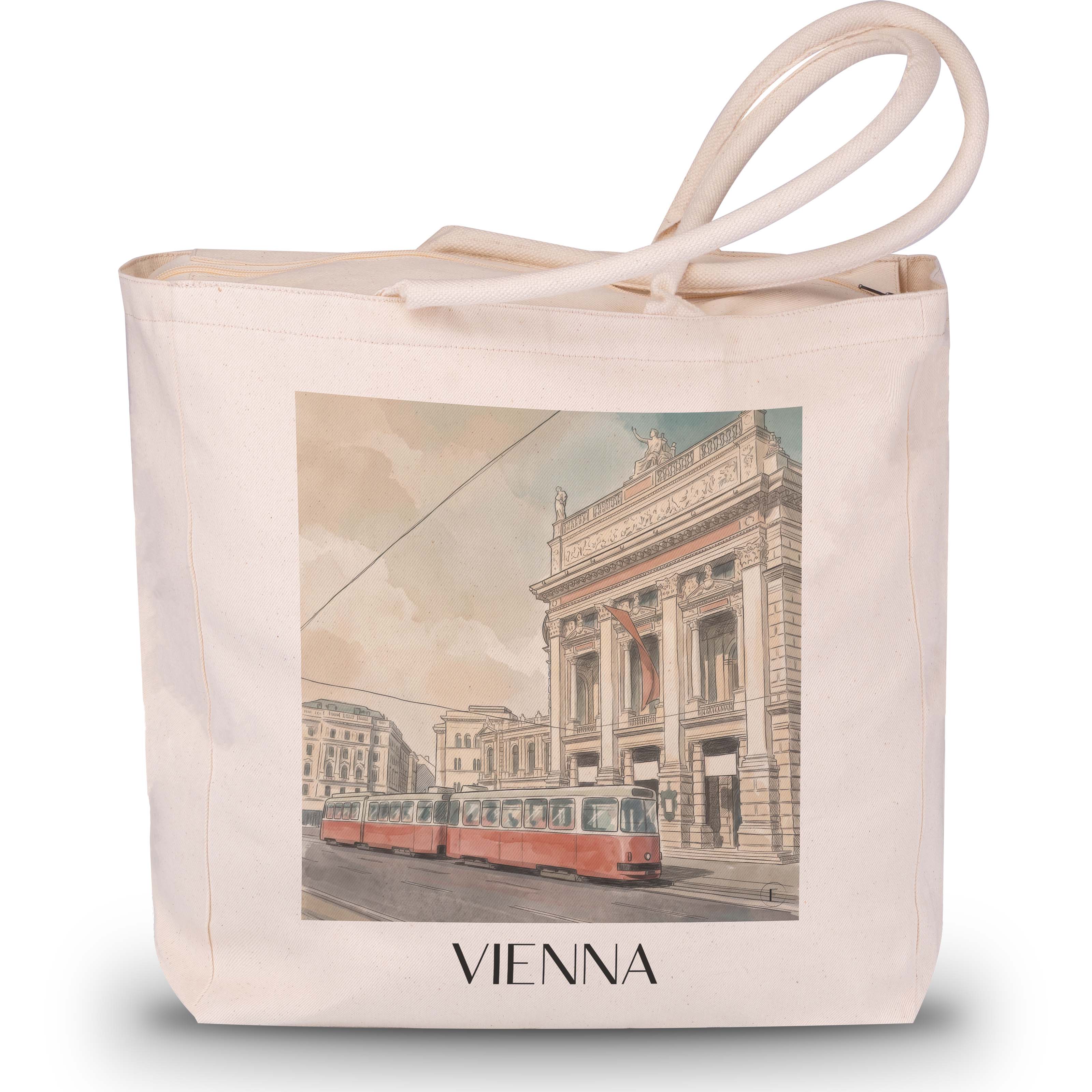 Wien - Österreich Tote Bag - Einkaufstasche im Aquarell Stil - favplace