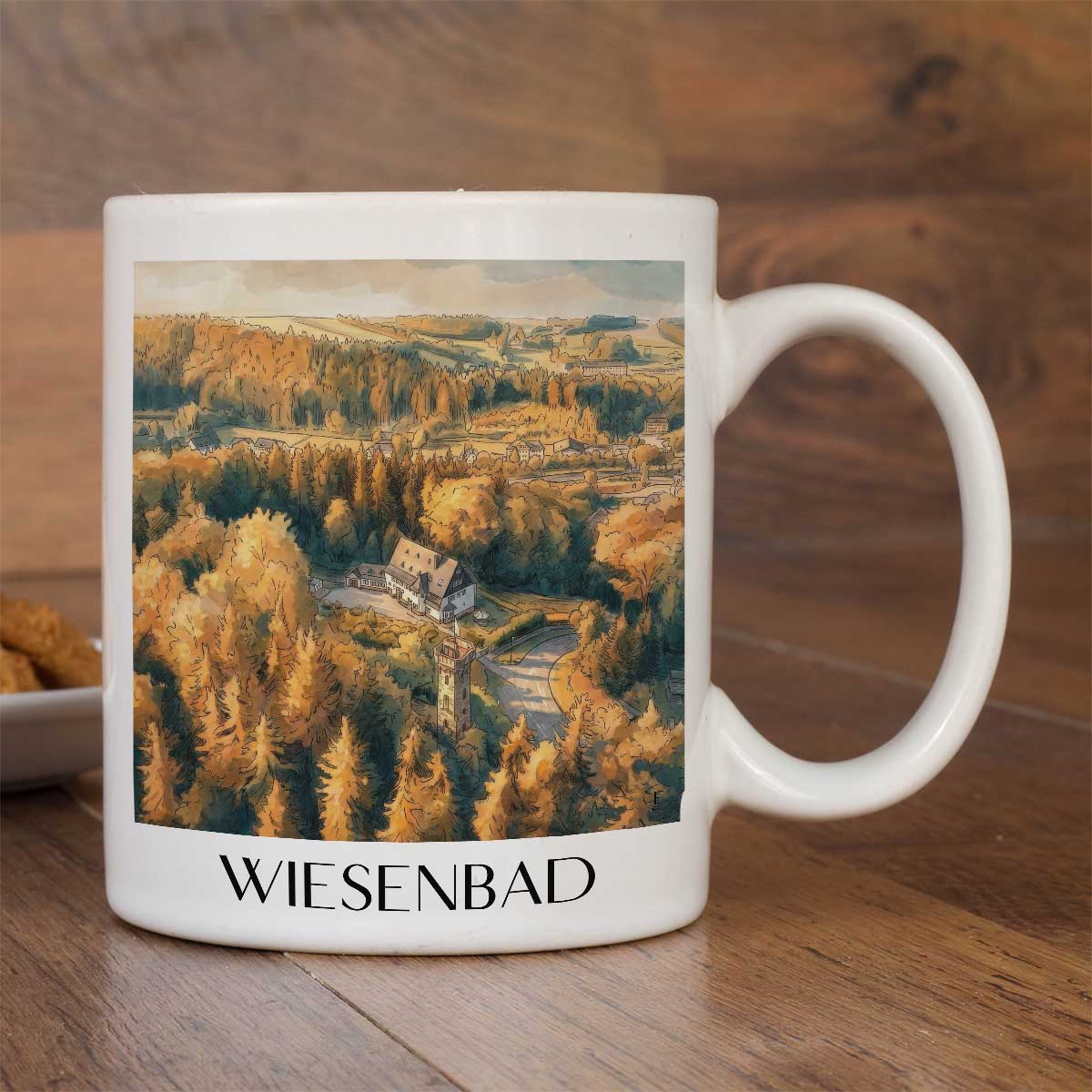 wiesenbad-erzgebirge-deutschland-kaffeebecher-aquarell