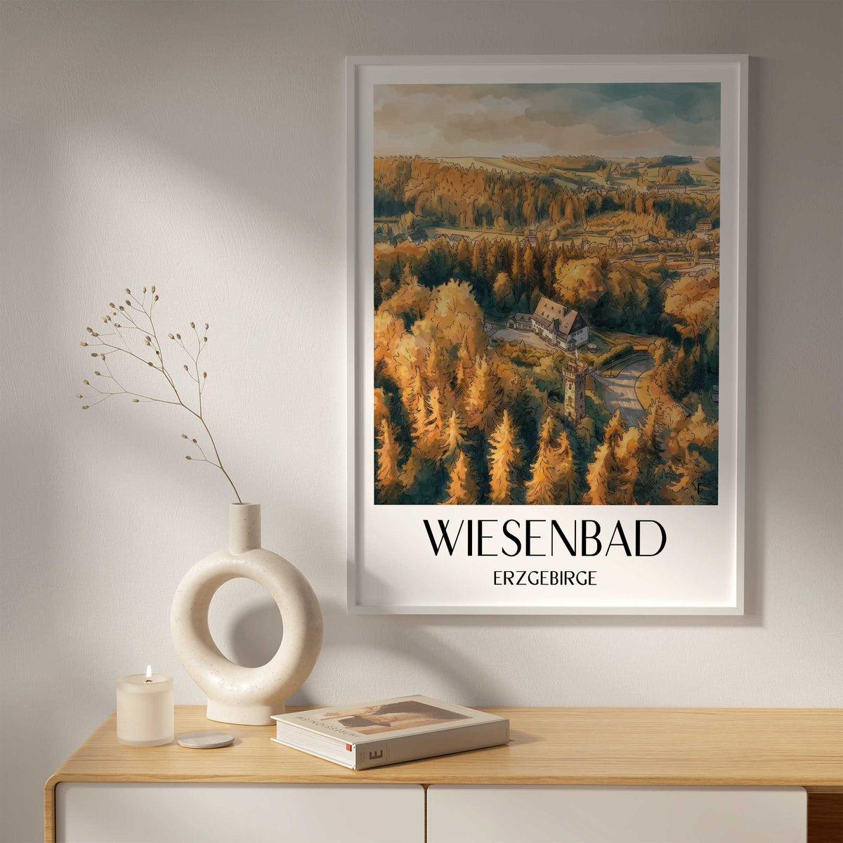 wiesenbad-erzgebirge-deutschland-poster-aquarell